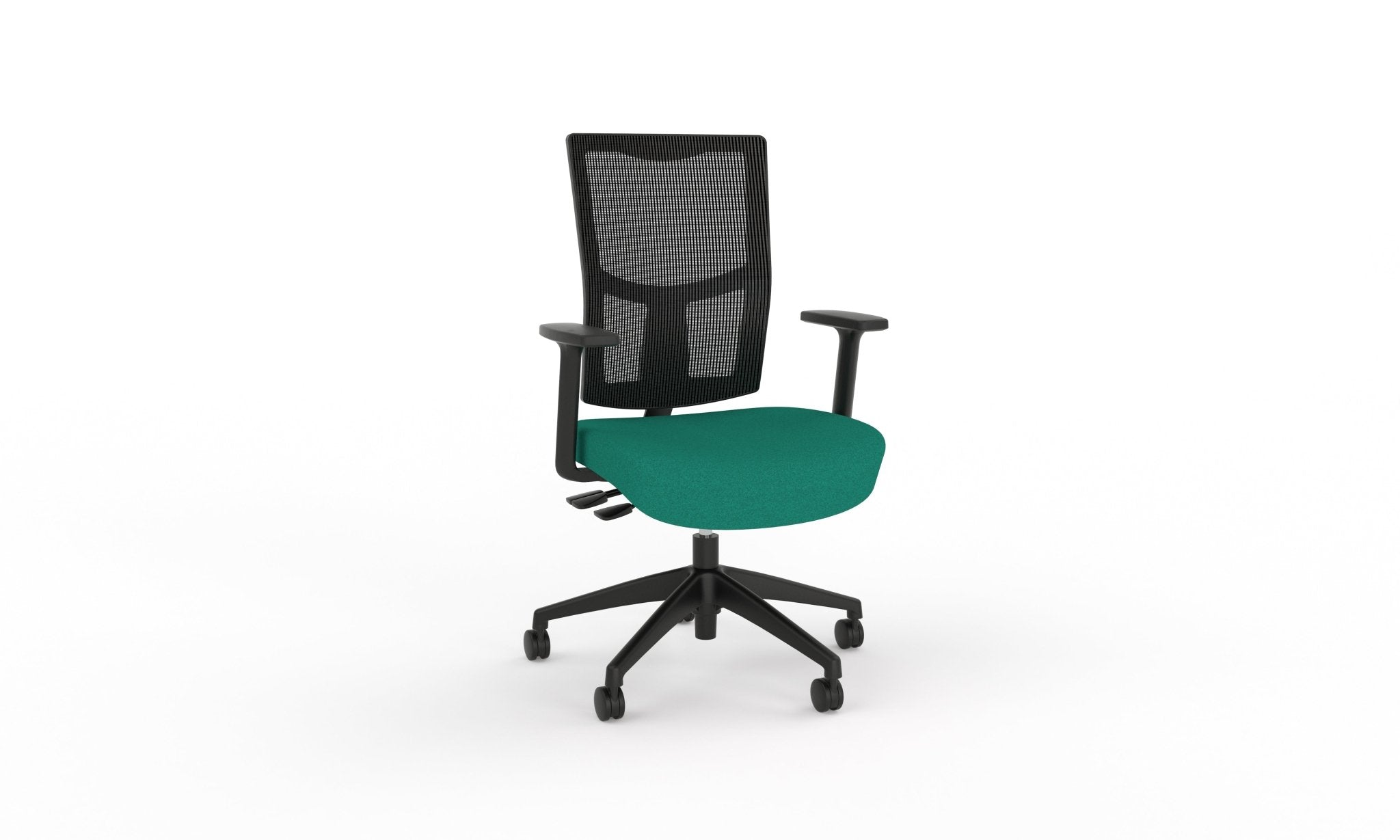 Urban Task Chair Base With Arms Nylon Green | Office Furniture Designs