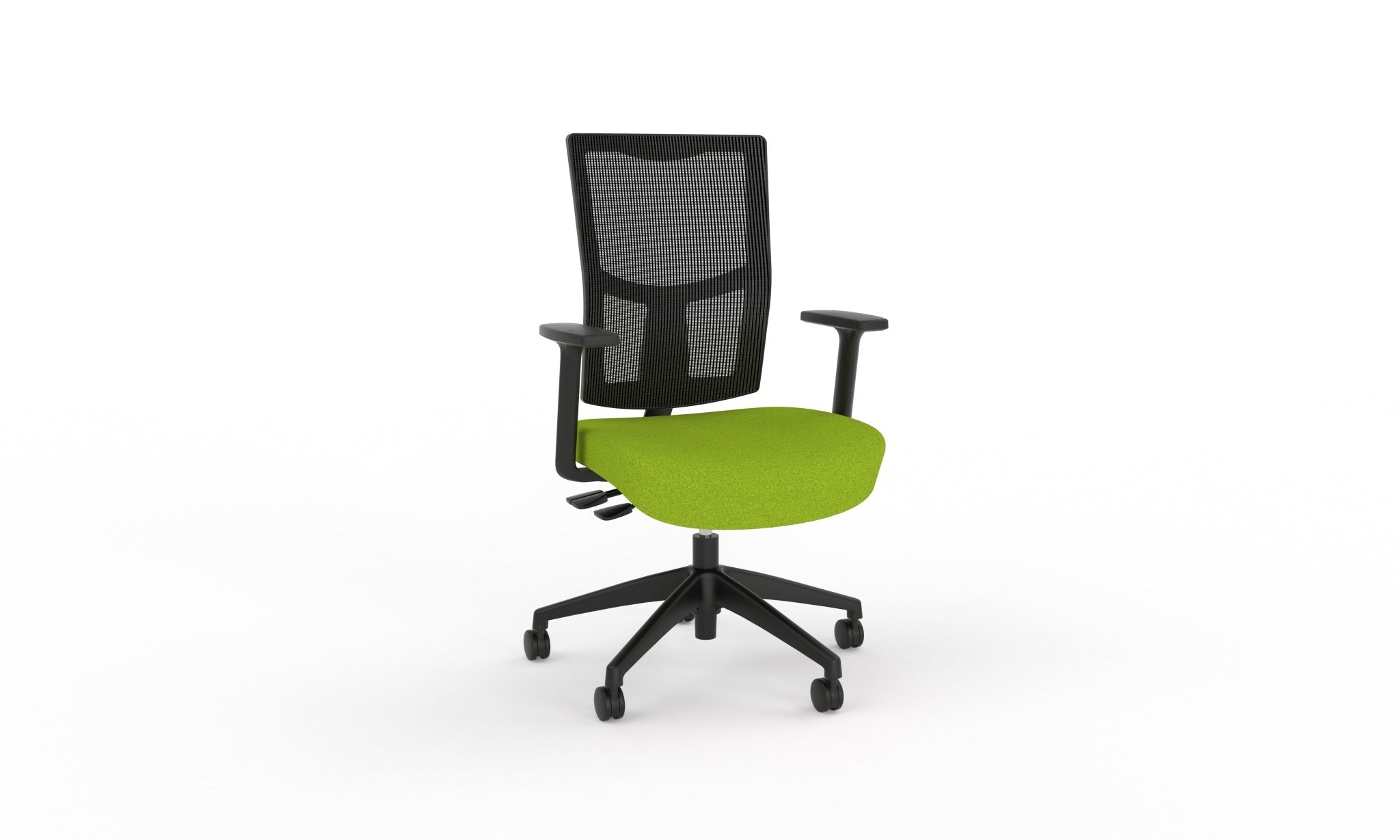 Urban Task Chair Base With Arms Nylon Lime Green | Office Furniture Designs