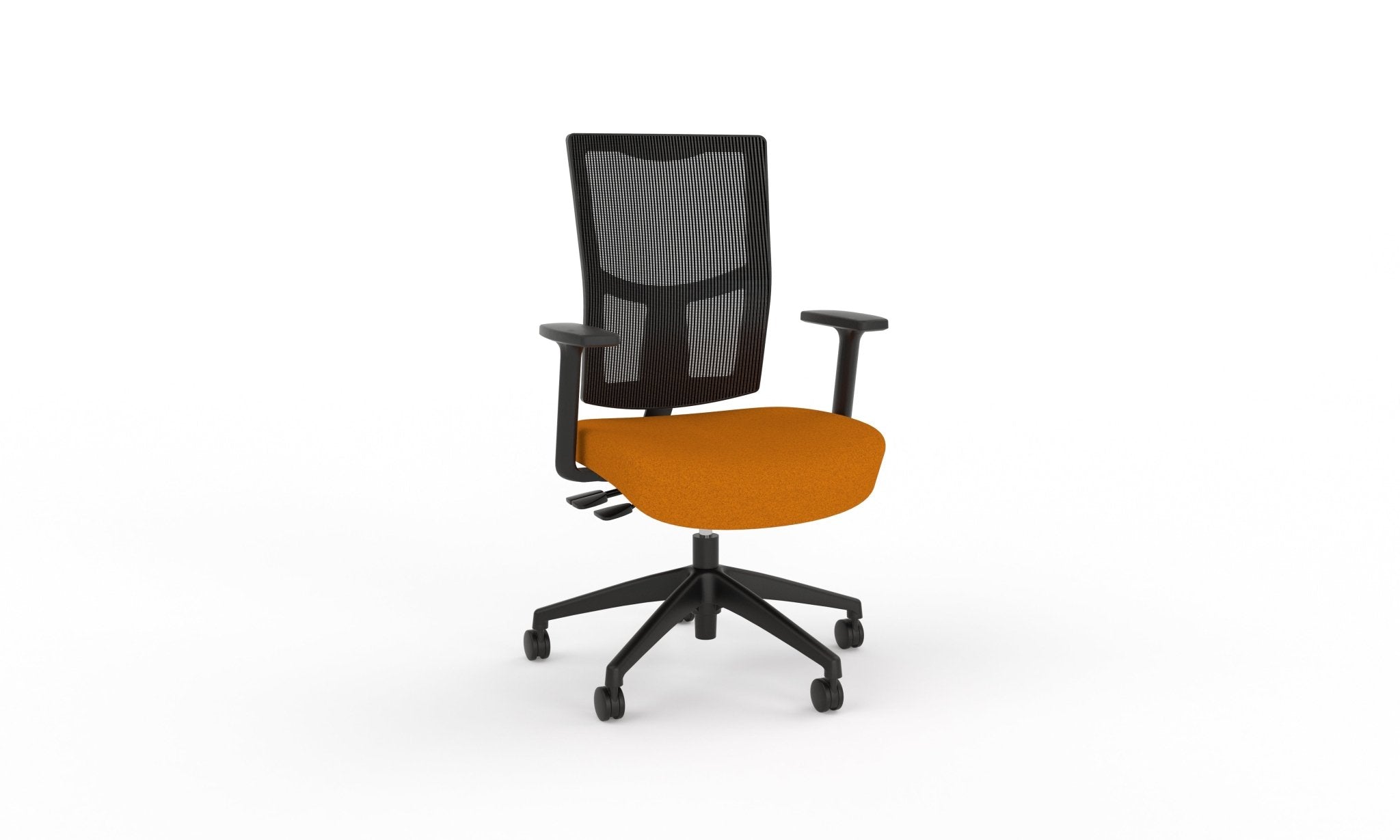 Urban Task Chair Base With Arms Nylon Orange | Office Furniture Designs
