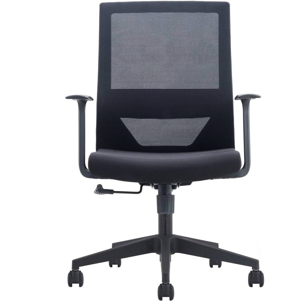 Utah Mesh Back Chair Medium Back With Arms Black Black | Office Furniture Designs