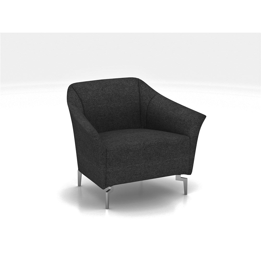 Venice Lounge Single Seater 780W x 730D x 780mmH 780W x 730D x 780H Charcoal | Office Furniture Designs