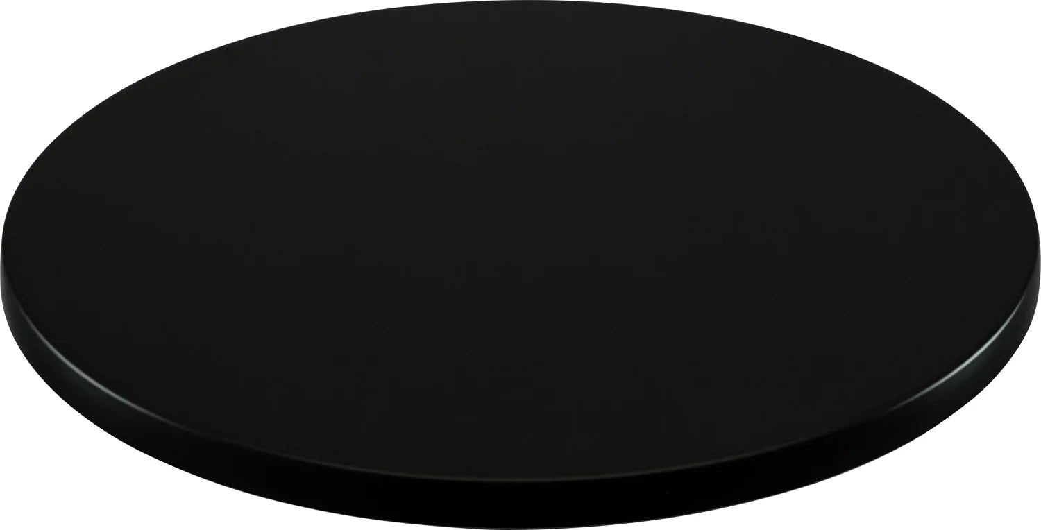 Werzalit Table Top Round 600mm Black | Office Furniture Designs