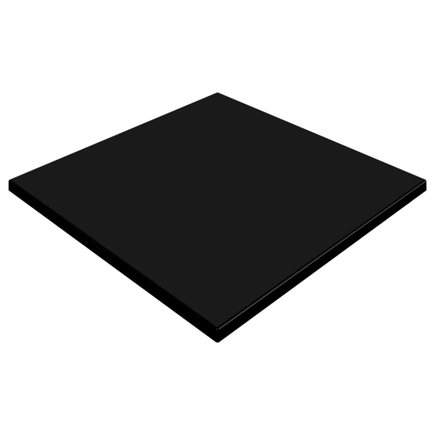 Werzalit Table Top Square 600mm Black | Office Furniture Designs