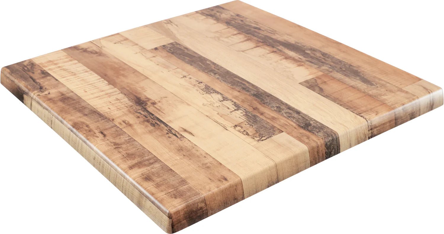 Werzalit Table Top Square 600mm Rustic Kansas | Office Furniture Designs