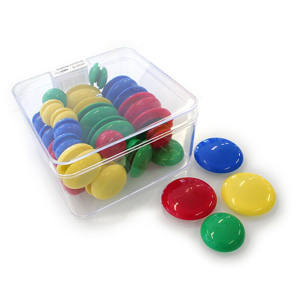 Whiteboard Magnets Assorted Sizes & Colours Pack of 48 Pack of 48 Assorted | Office Furniture Designs