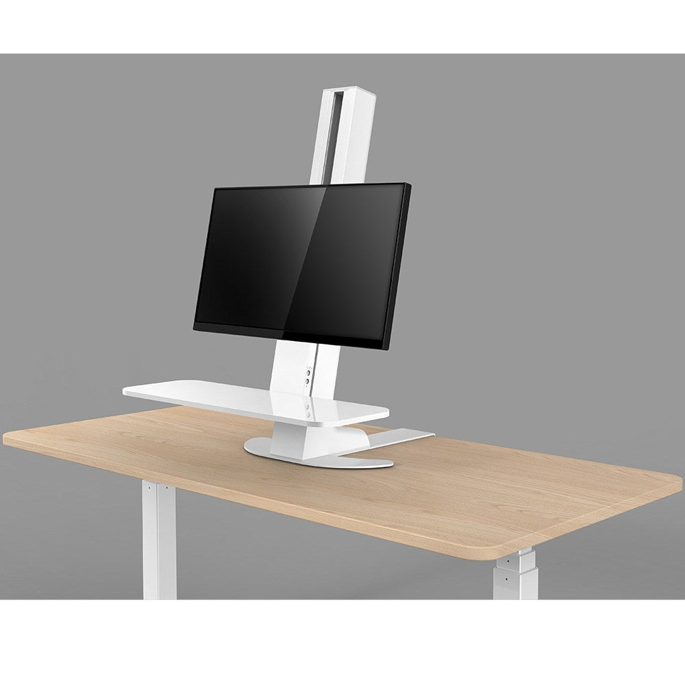 Powerlator Electric Sit Stand Desk Clamp 0410mmH White