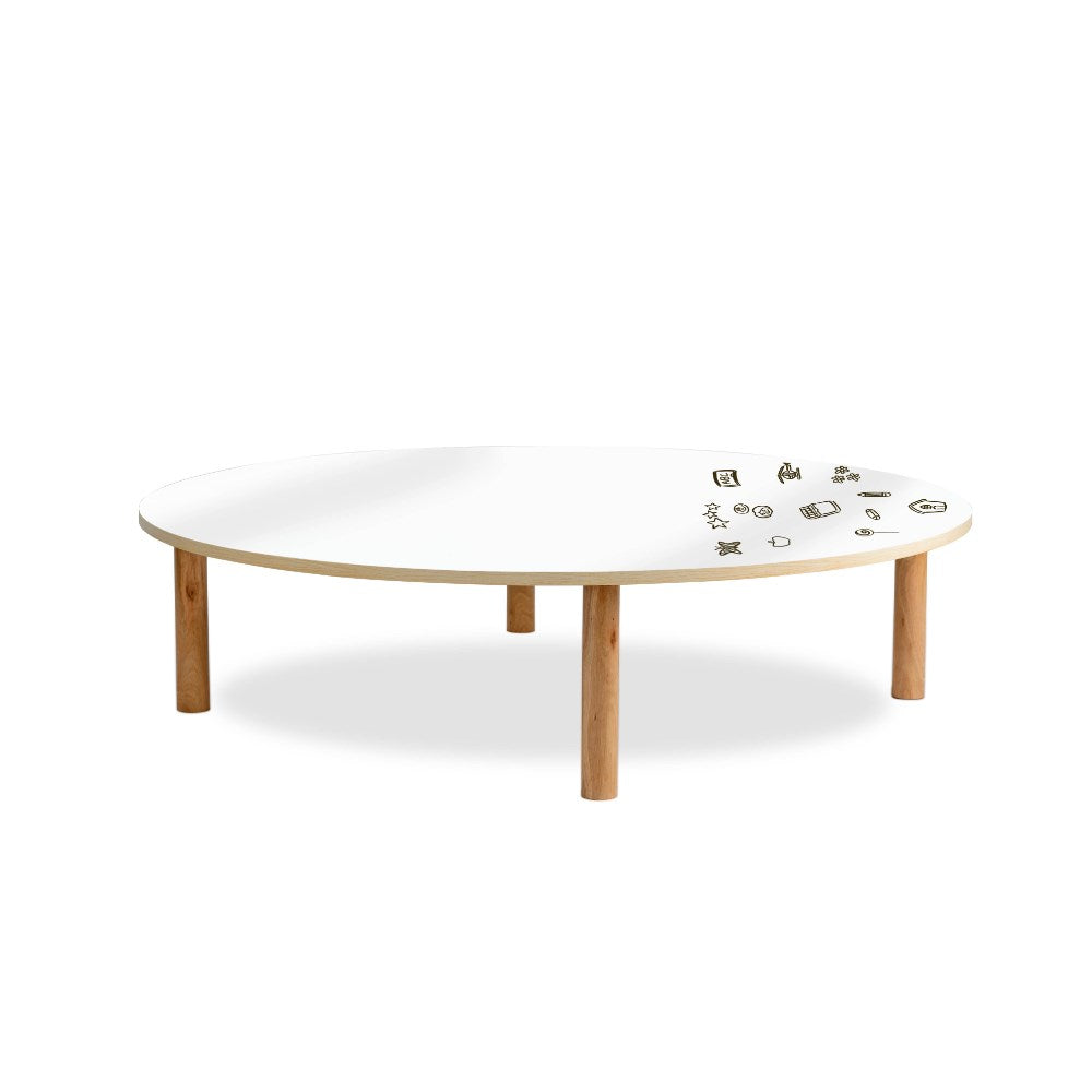 Creative Kids Group Time Round Table Whiteboard Top 120cm Diameter