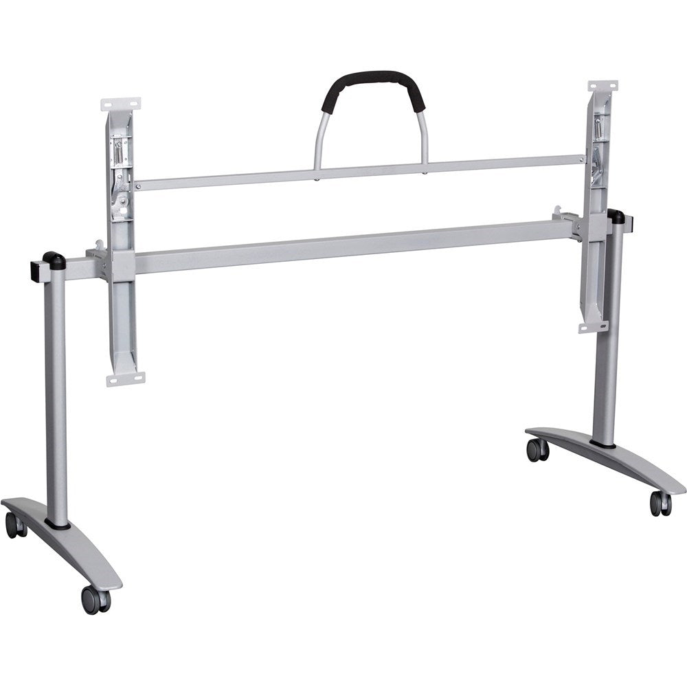 Summit Flip Top Table White Top Silver Frame