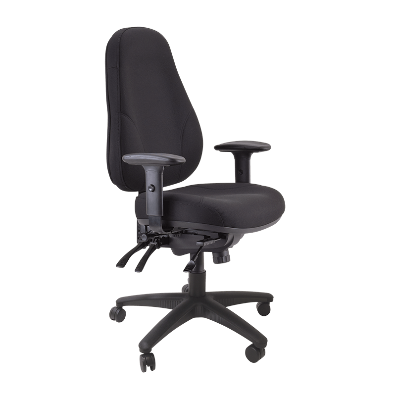 Buro Persona 24/7 High Back Chair with Arms – Black Fabric