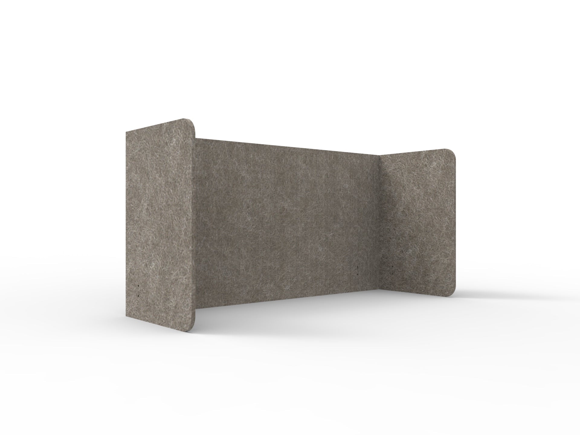 Acouline Double End Wrap Screen - Single Piece - 90 Deg. Cut 2000mm W x 600mm H 12mm Drift | Office Furniture Designs