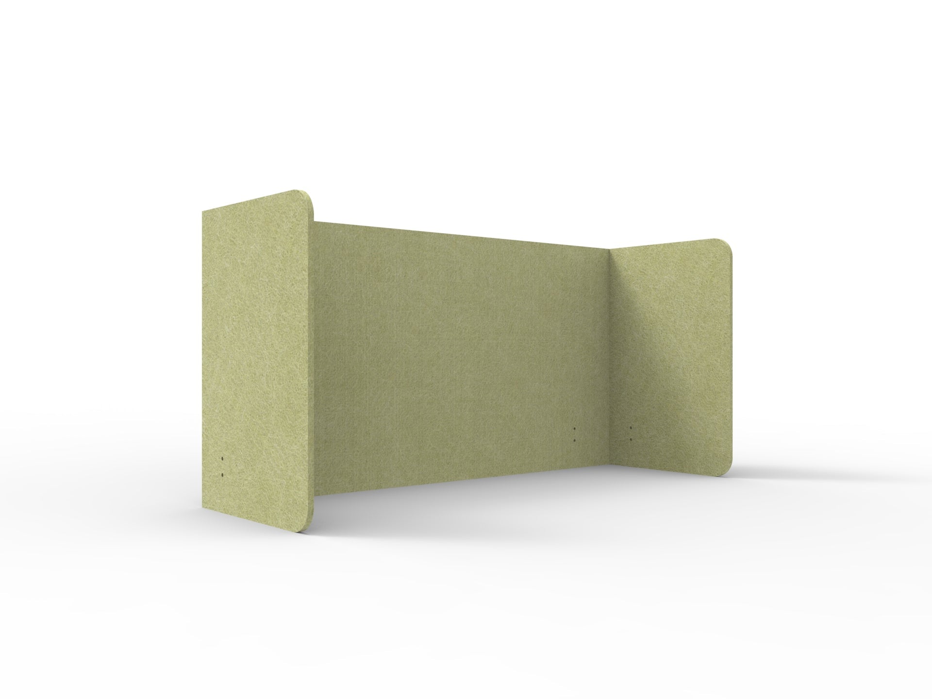 Acouline Double End Wrap Screen - Single Piece - 90 Deg. Cut 2000mm W x 600mm H 12mm Fern | Office Furniture Designs