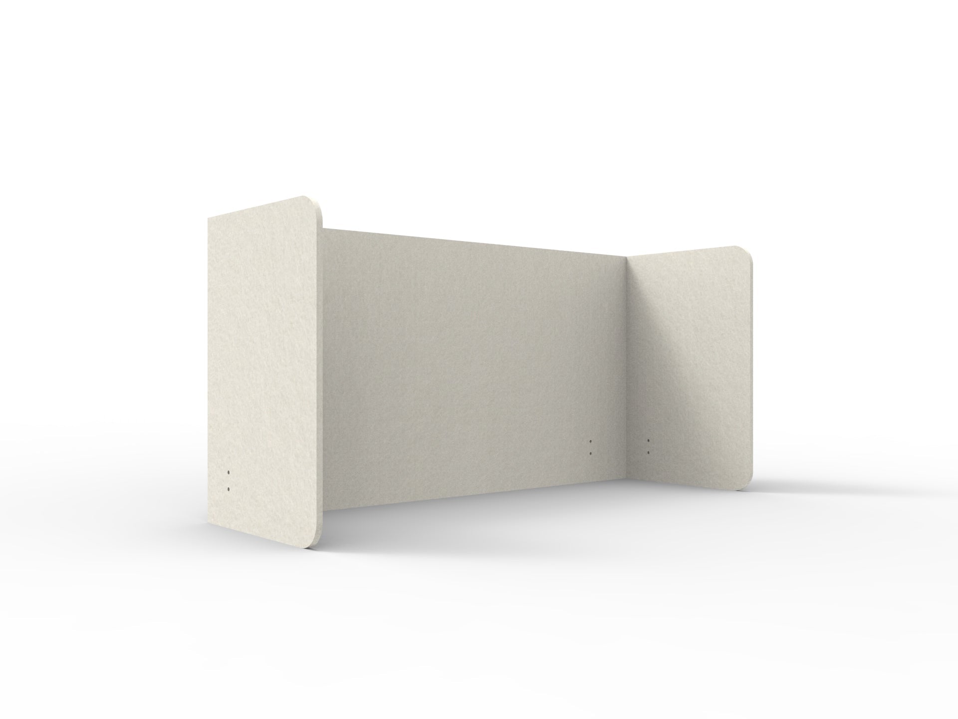 Acouline Double End Wrap Screen - Single Piece - 90 Deg. Cut 2000mm W x 600mm H 12mm Frost | Office Furniture Designs