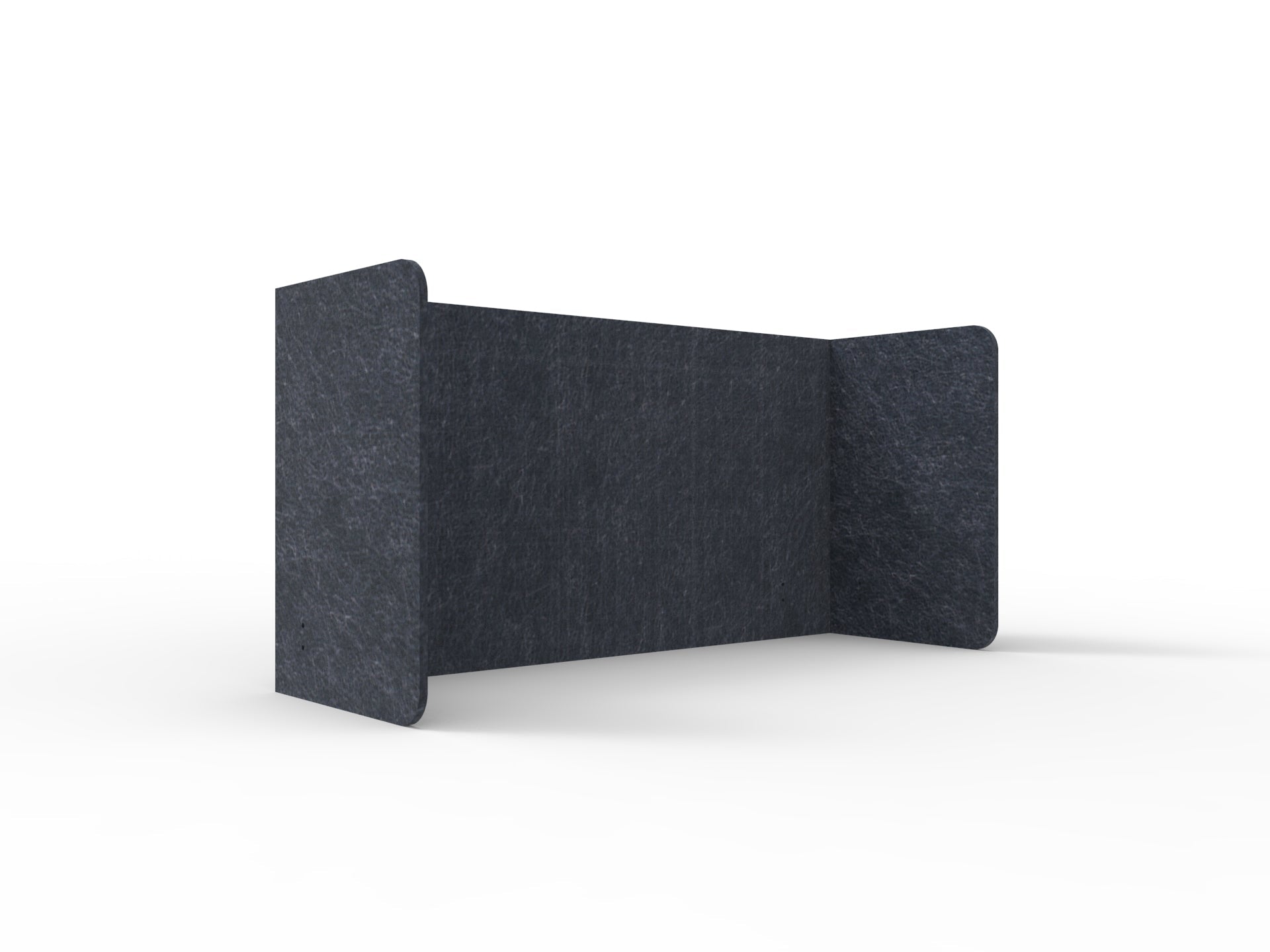 Acouline Double End Wrap Screen - Single Piece - 90 Deg. Cut 2000mm W x 600mm H 12mm Lake | Office Furniture Designs