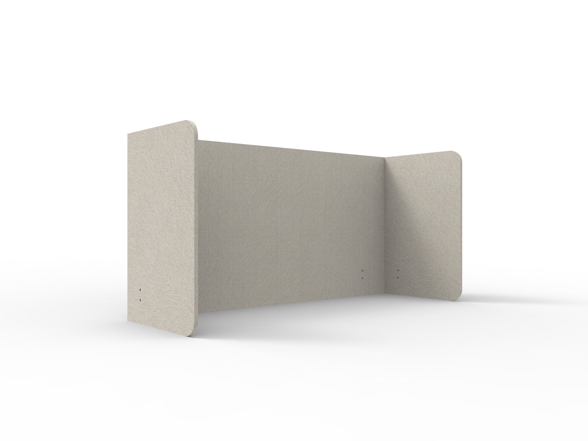 Acouline Double End Wrap Screen - Single Piece - 90 Deg. Cut 2000mm W x 600mm H 12mm Mist | Office Furniture Designs