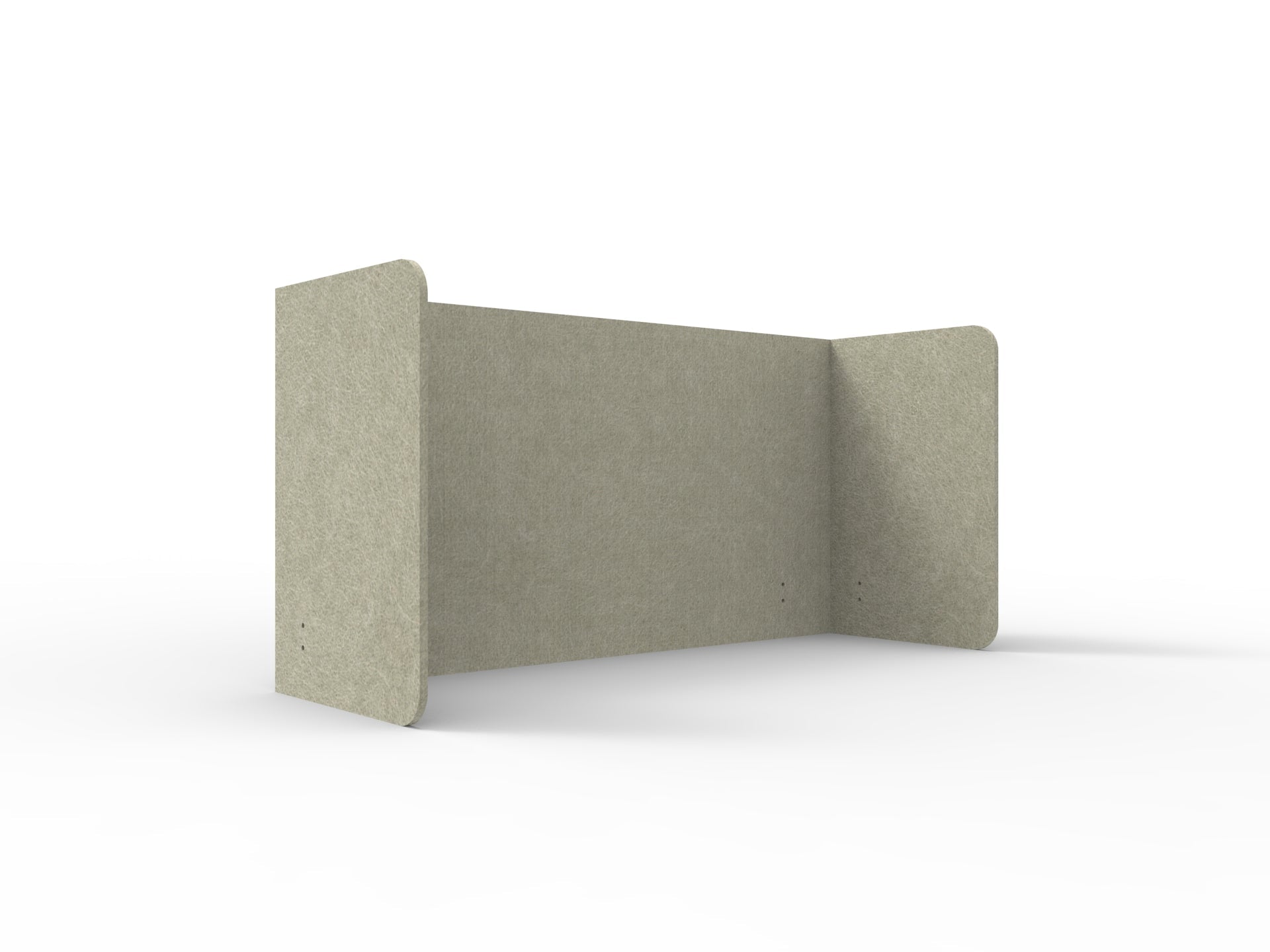 Acouline Double End Wrap Screen - Single Piece - 90 Deg. Cut 2000mm W x 600mm H 12mm Moss | Office Furniture Designs