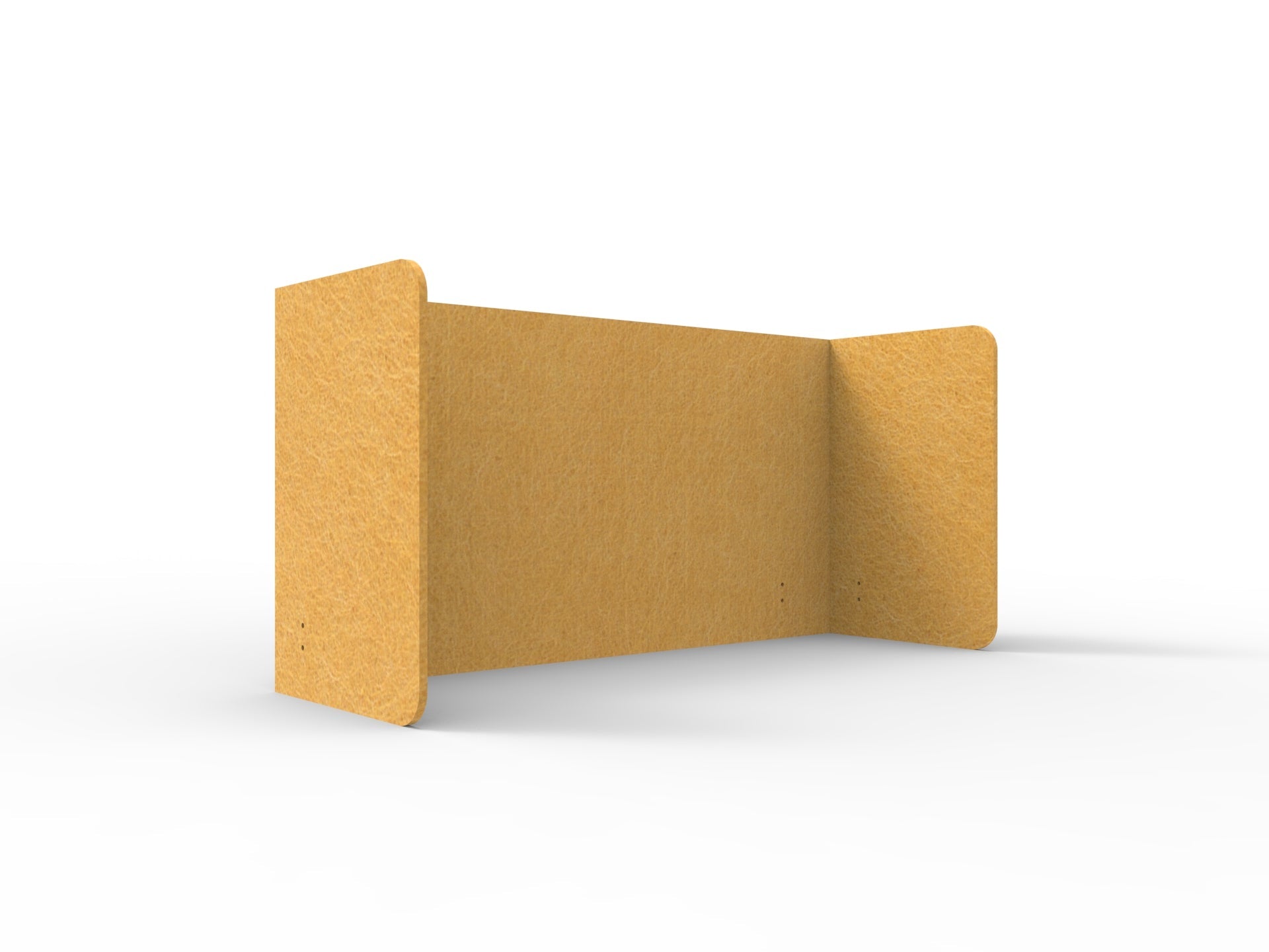 Acouline Double End Wrap Screen - Single Piece - 90 Deg. Cut 2000mm W x 600mm H 12mm Reed | Office Furniture Designs