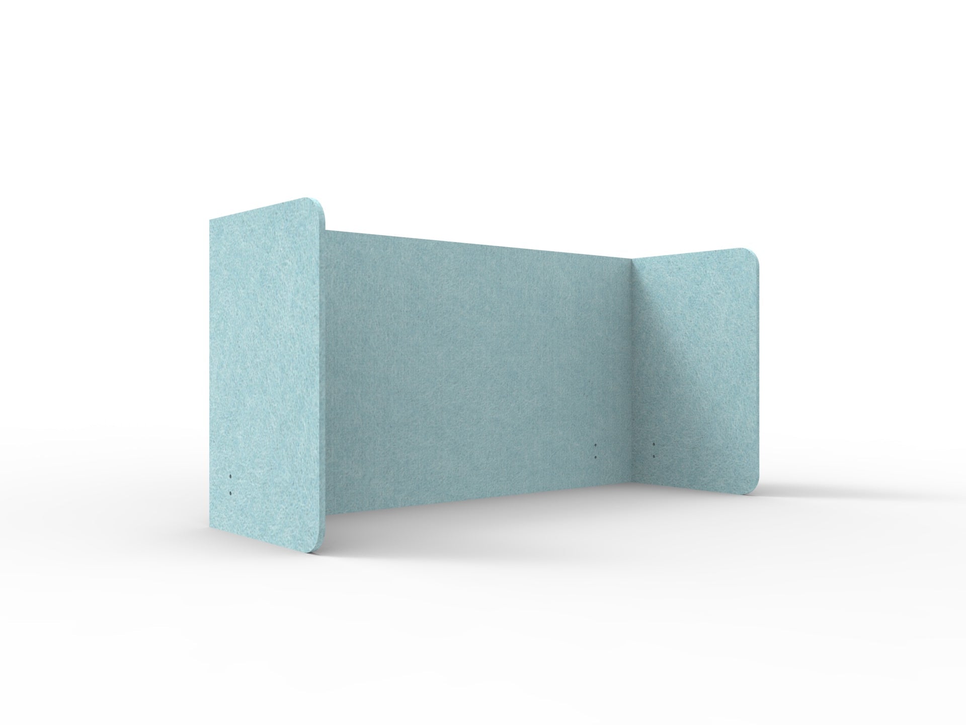 Acouline Double End Wrap Screen - Single Piece - 90 Deg. Cut 2000mm W x 600mm H 12mm Stream | Office Furniture Designs