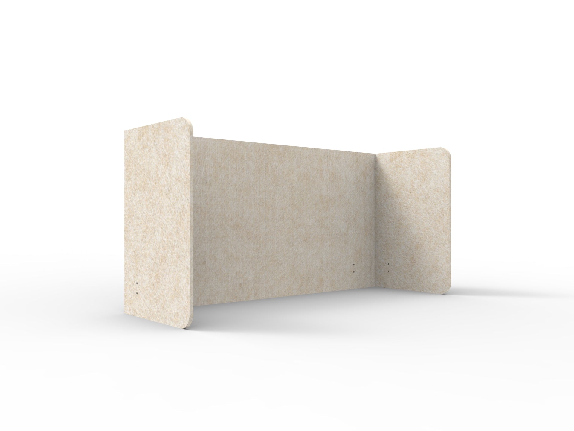 Acouline Double End Wrap Screen - Single Piece - 90 Deg. Cut 2000mm W x 600mm H 12mm Truffle | Office Furniture Designs