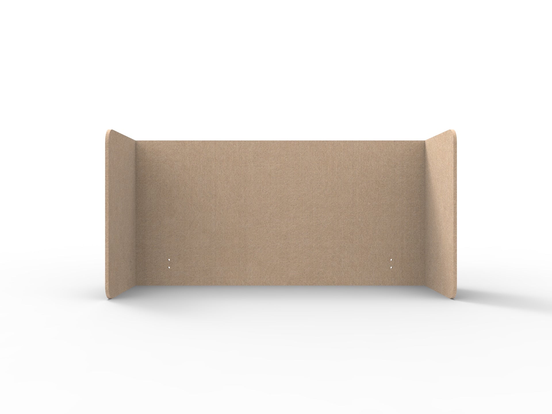 Acouline Double End Wrap Screen - Single Piece - 90 Deg. Cut 2000mm W x 600mm H 24mm Clay | Office Furniture Designs
