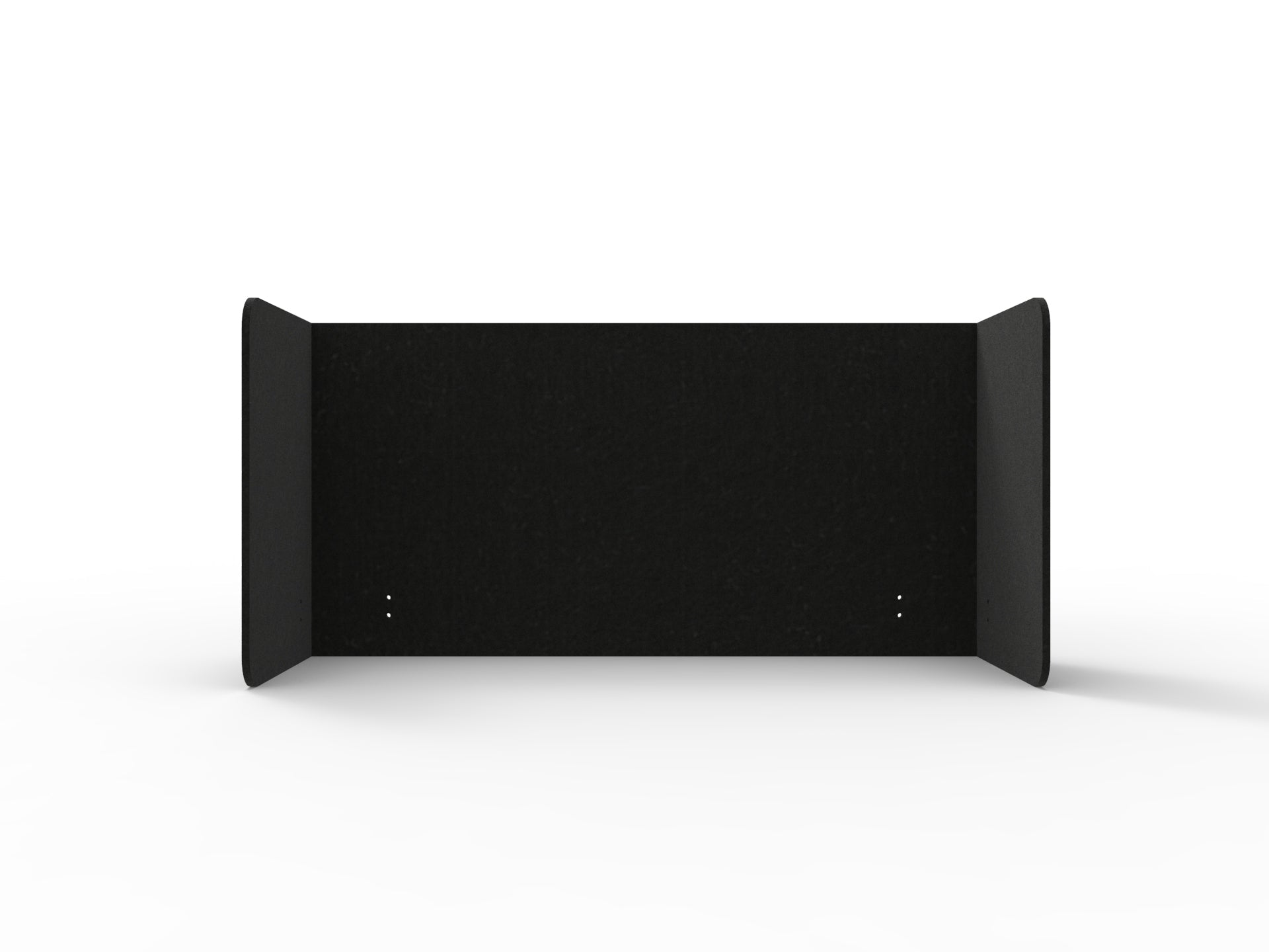 Acouline Double End Wrap Screen - Single Piece - 90 Deg. Cut 2000mm W x 600mm H 24mm Coal | Office Furniture Designs