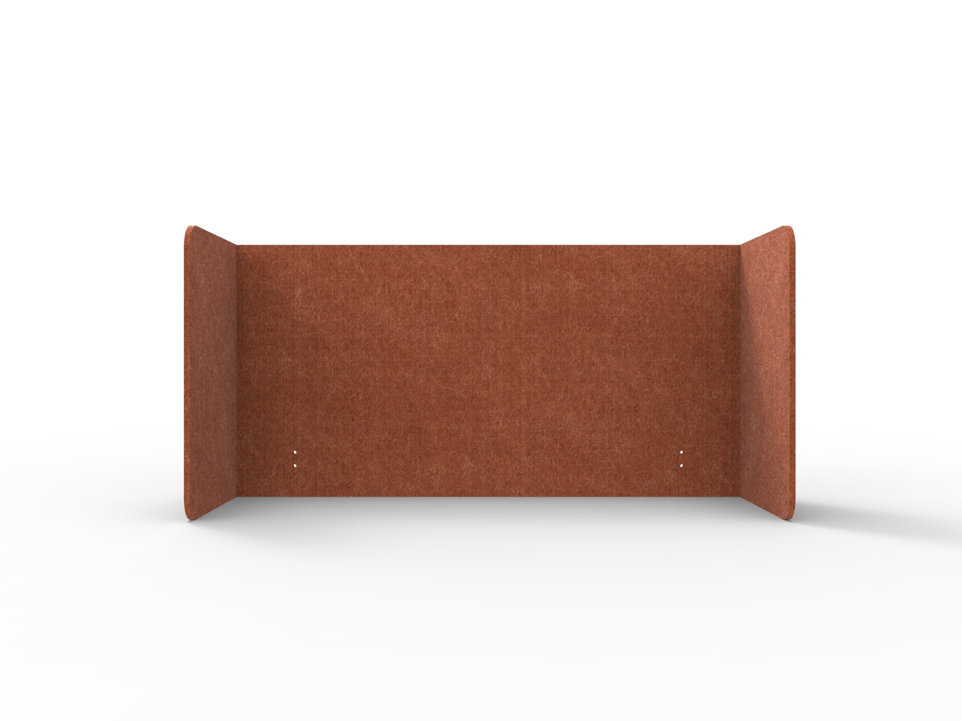 Acouline Double End Wrap Screen - Single Piece - 90 Deg. Cut 2000mm W x 600mm H 24mm Ember | Office Furniture Designs