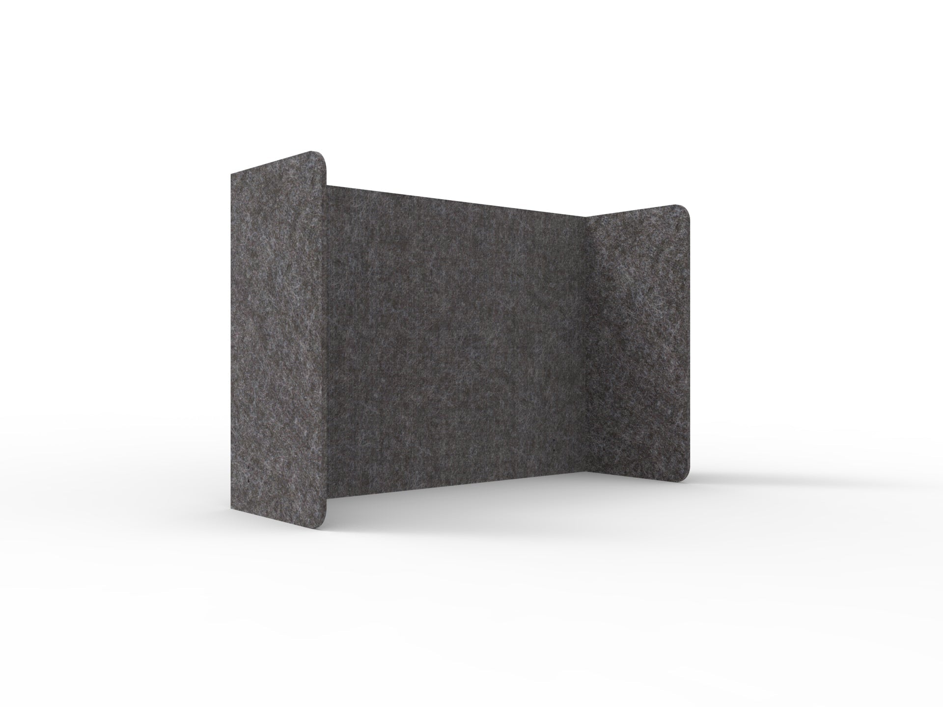 Acouline Double End Wrap Screen - Single Piece - 90 Deg. Cut 2000mm W x 800mm H 12mm Char | Office Furniture Designs
