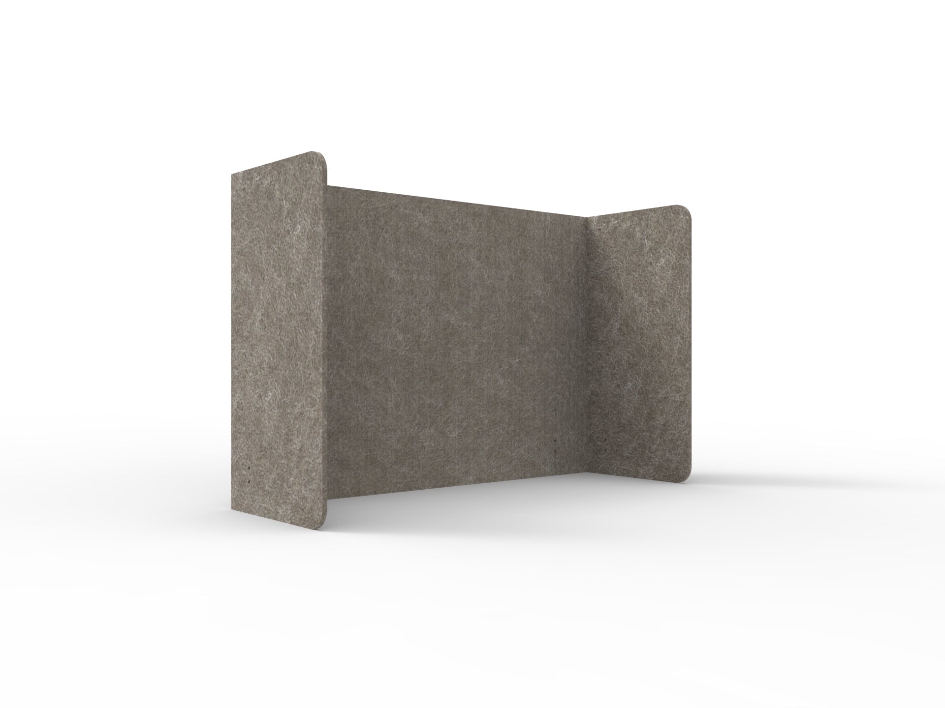 Acouline Double End Wrap Screen - Single Piece - 90 Deg. Cut 2000mm W x 800mm H 12mm Drift | Office Furniture Designs