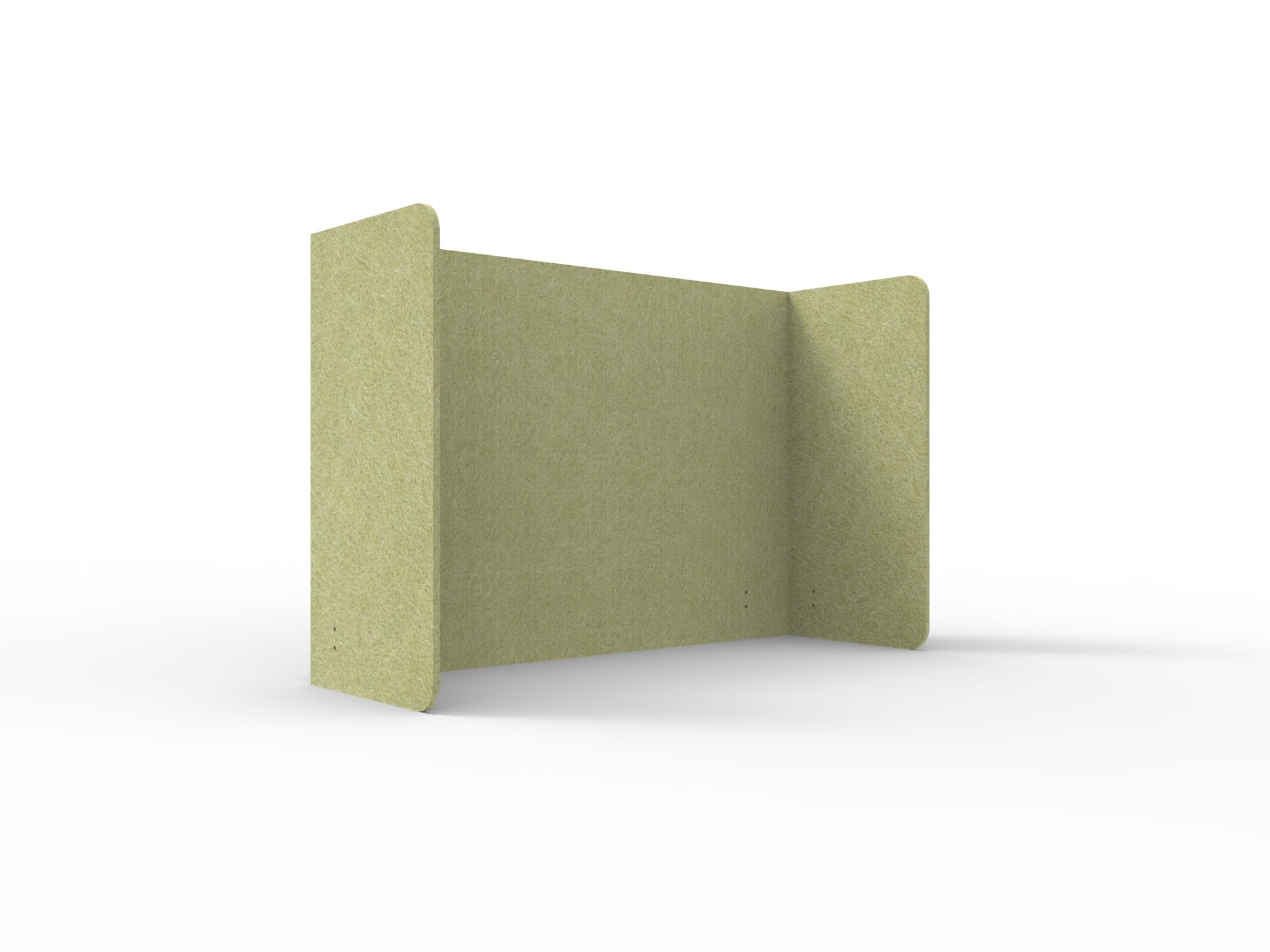 Acouline Double End Wrap Screen - Single Piece - 90 Deg. Cut 2000mm W x 800mm H 12mm Fern | Office Furniture Designs