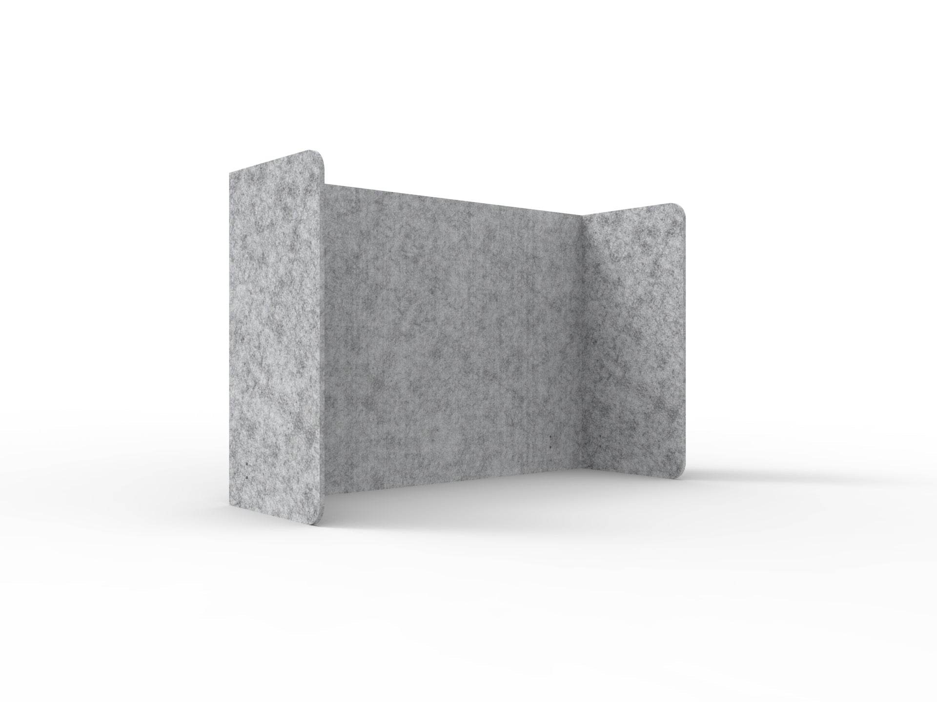 Acouline Double End Wrap Screen - Single Piece - 90 Deg. Cut 2000mm W x 800mm H 12mm Flint | Office Furniture Designs