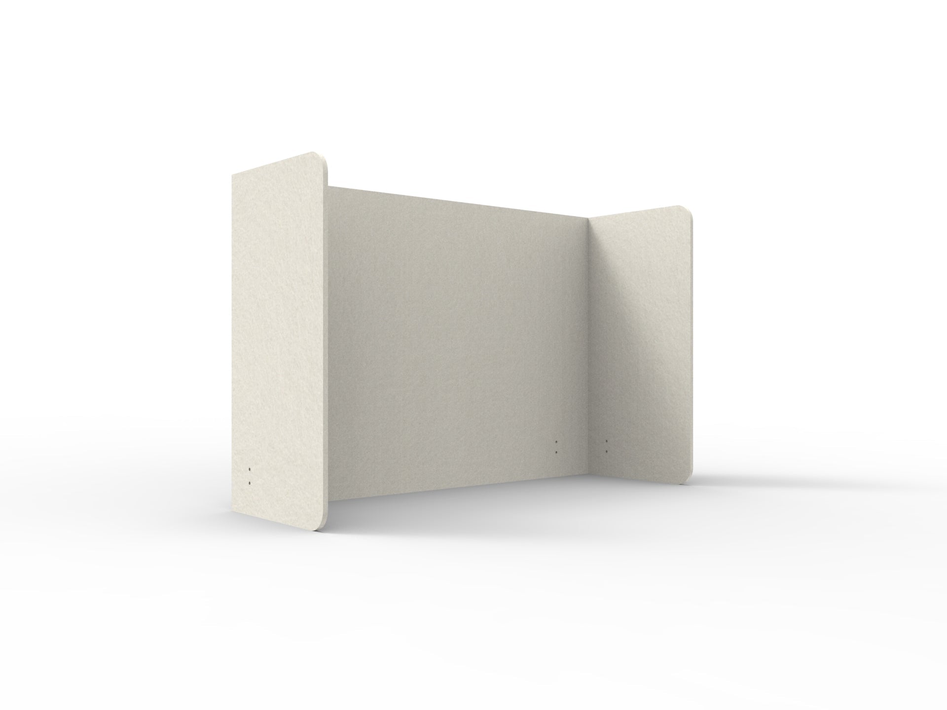 Acouline Double End Wrap Screen - Single Piece - 90 Deg. Cut 2000mm W x 800mm H 12mm Frost | Office Furniture Designs