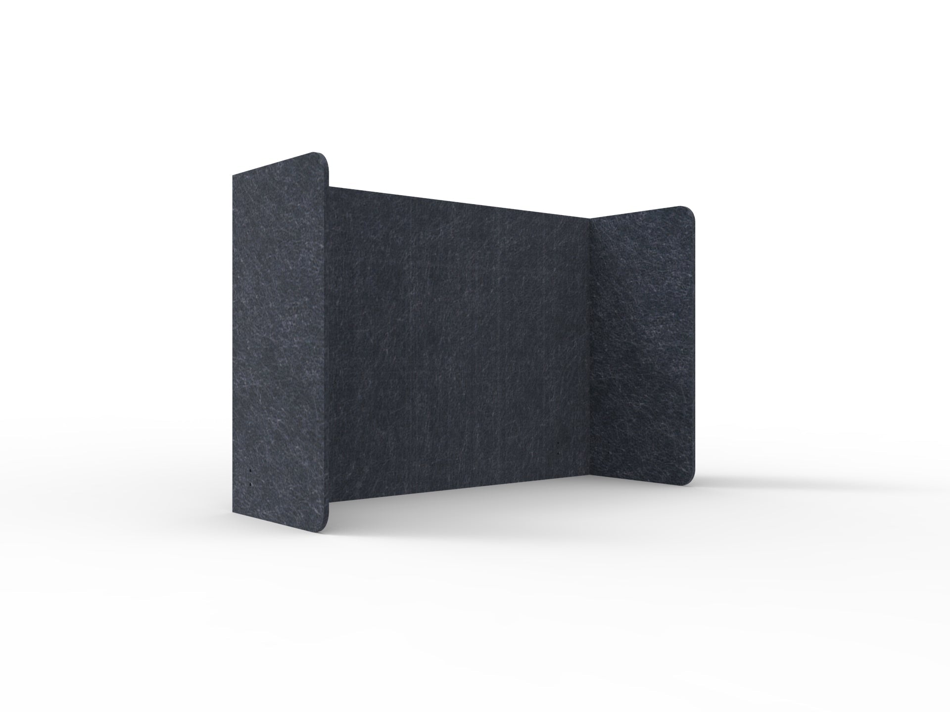 Acouline Double End Wrap Screen - Single Piece - 90 Deg. Cut 2000mm W x 800mm H 12mm Lake | Office Furniture Designs