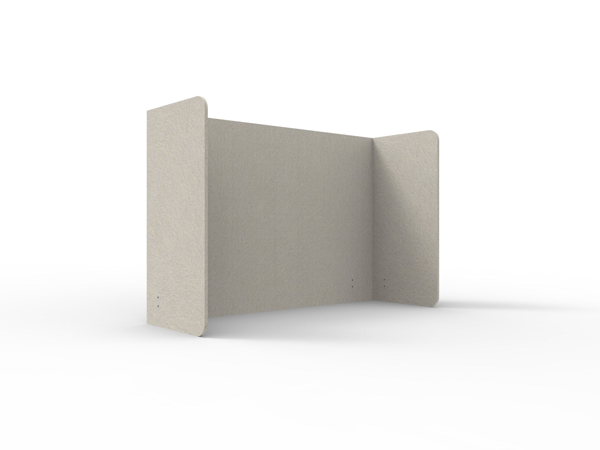 Acouline Double End Wrap Screen - Single Piece - 90 Deg. Cut 2000mm W x 800mm H 12mm Mist | Office Furniture Designs