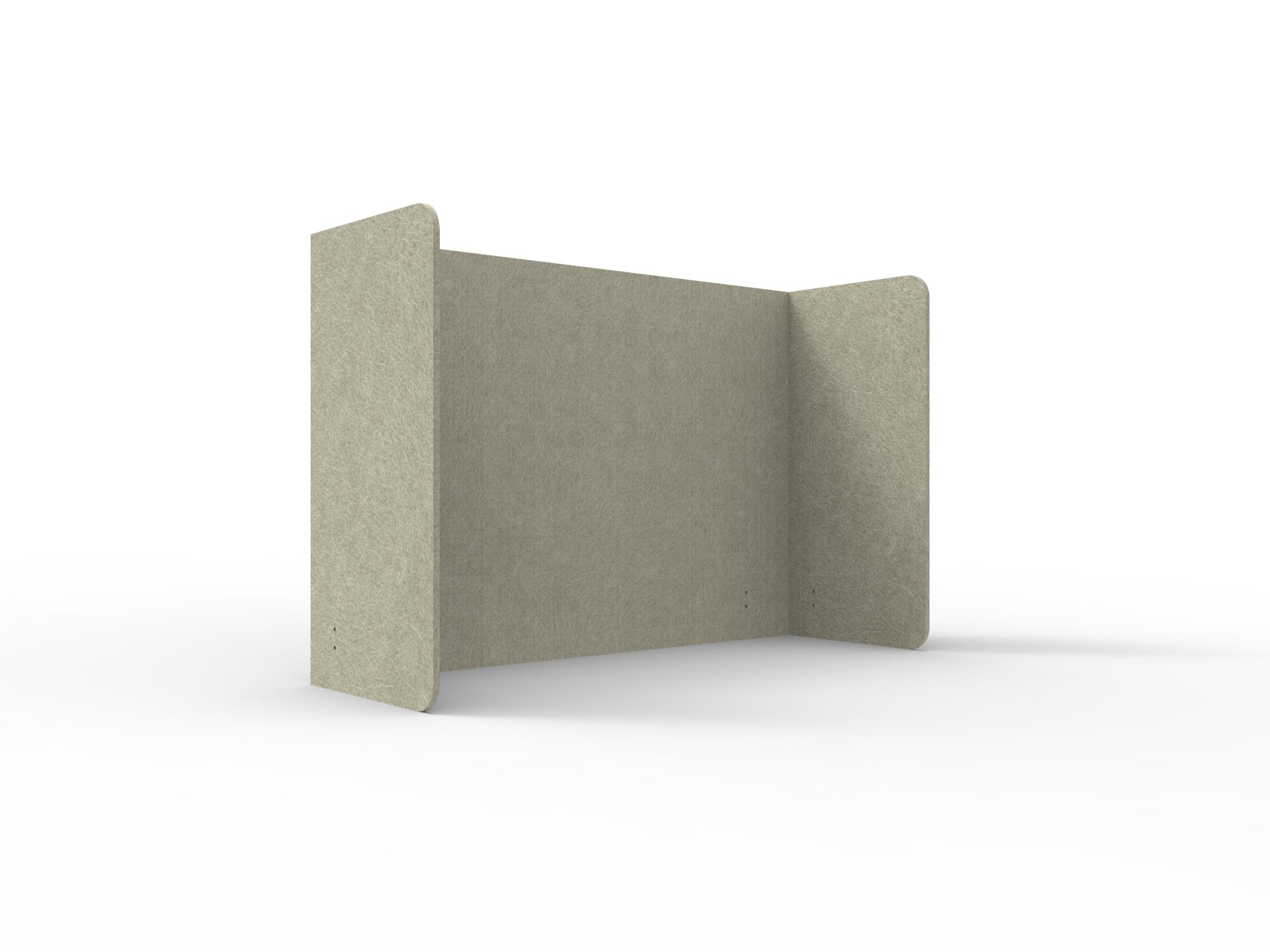 Acouline Double End Wrap Screen - Single Piece - 90 Deg. Cut 2000mm W x 800mm H 12mm Moss | Office Furniture Designs