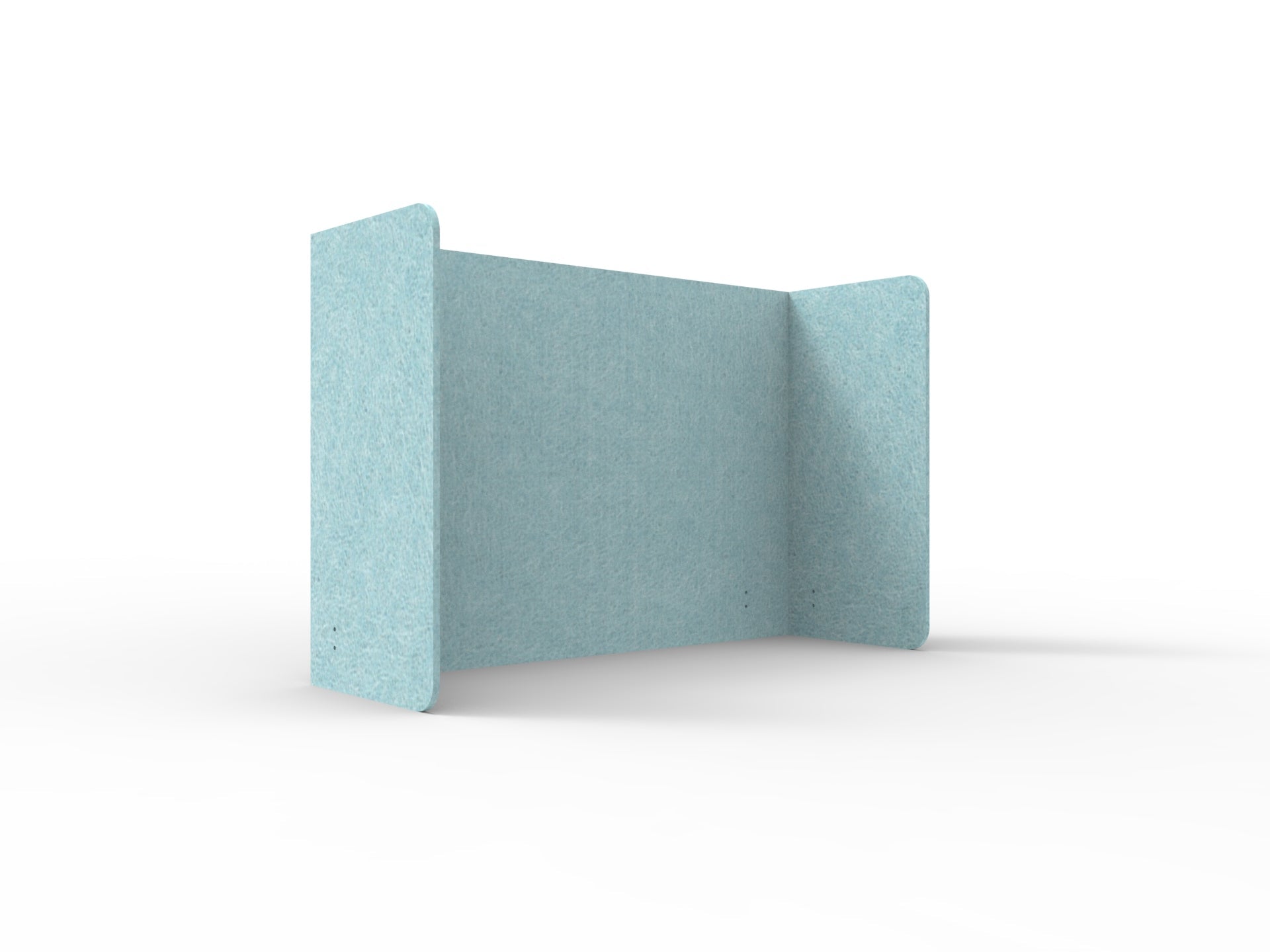 Acouline Double End Wrap Screen - Single Piece - 90 Deg. Cut 2000mm W x 800mm H 12mm Stream | Office Furniture Designs
