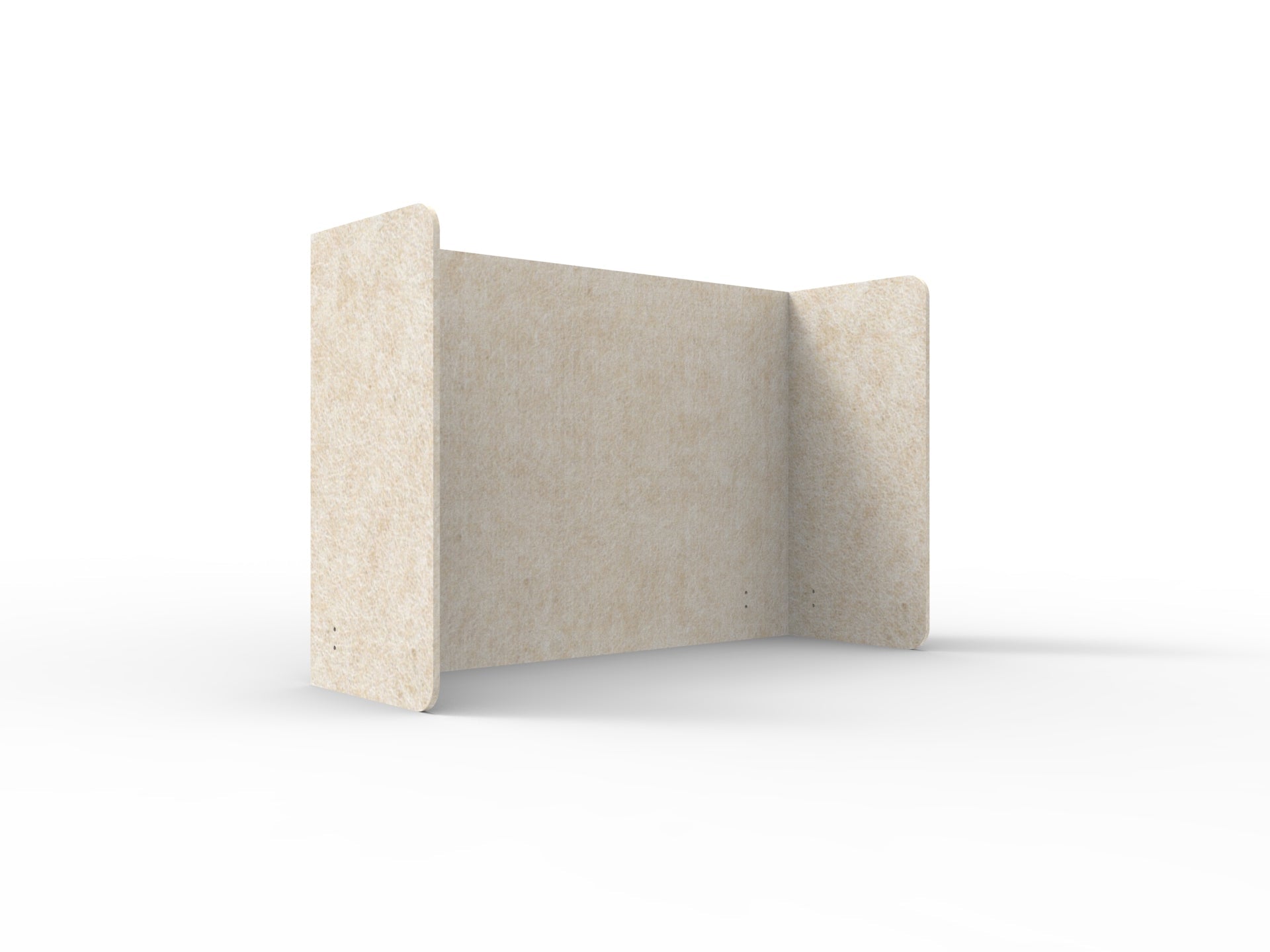 Acouline Double End Wrap Screen - Single Piece - 90 Deg. Cut 2000mm W x 800mm H 12mm Truffle | Office Furniture Designs