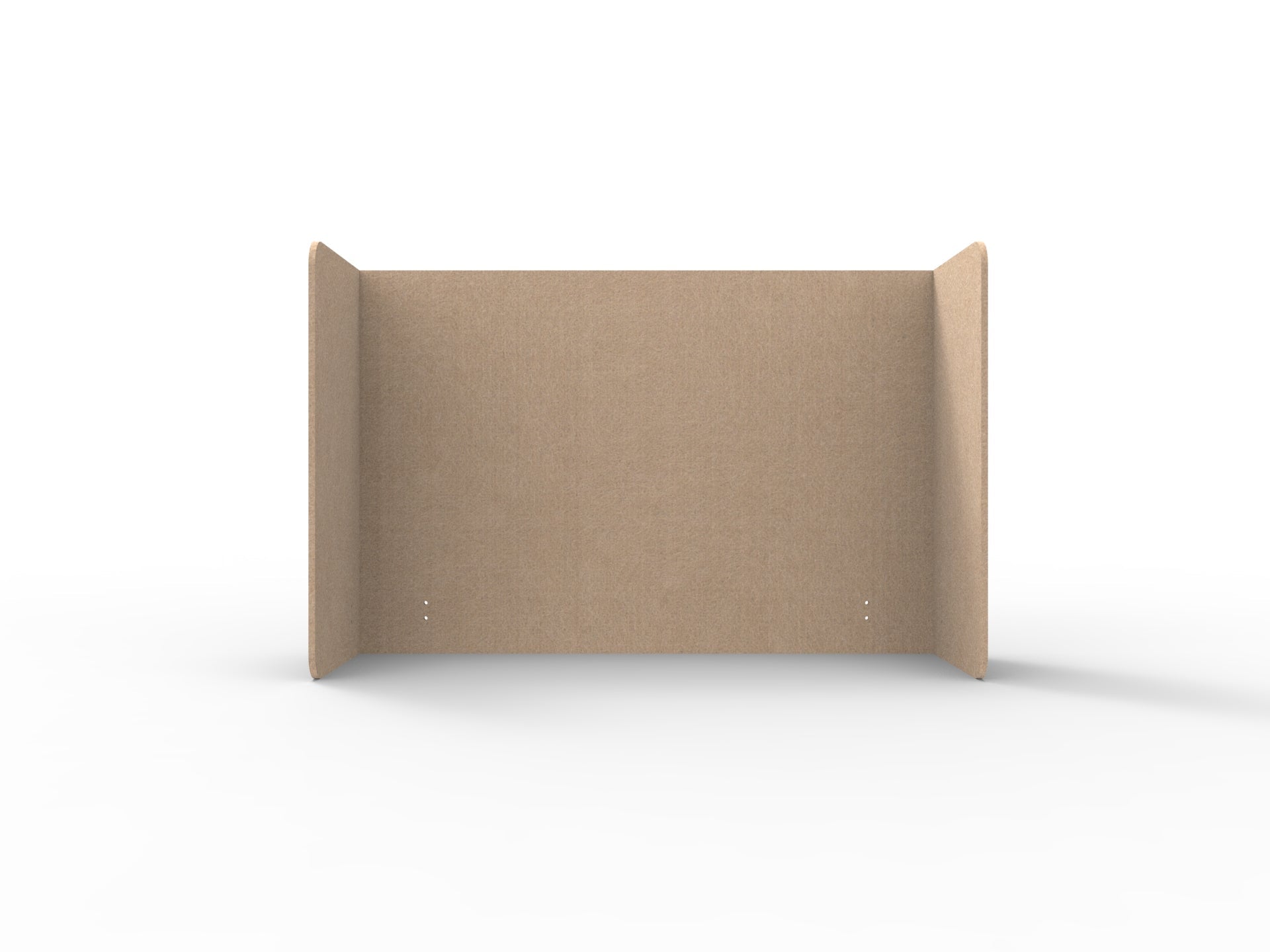 Acouline Double End Wrap Screen - Single Piece - 90 Deg. Cut 2000mm W x 800mm H 24mm Clay | Office Furniture Designs