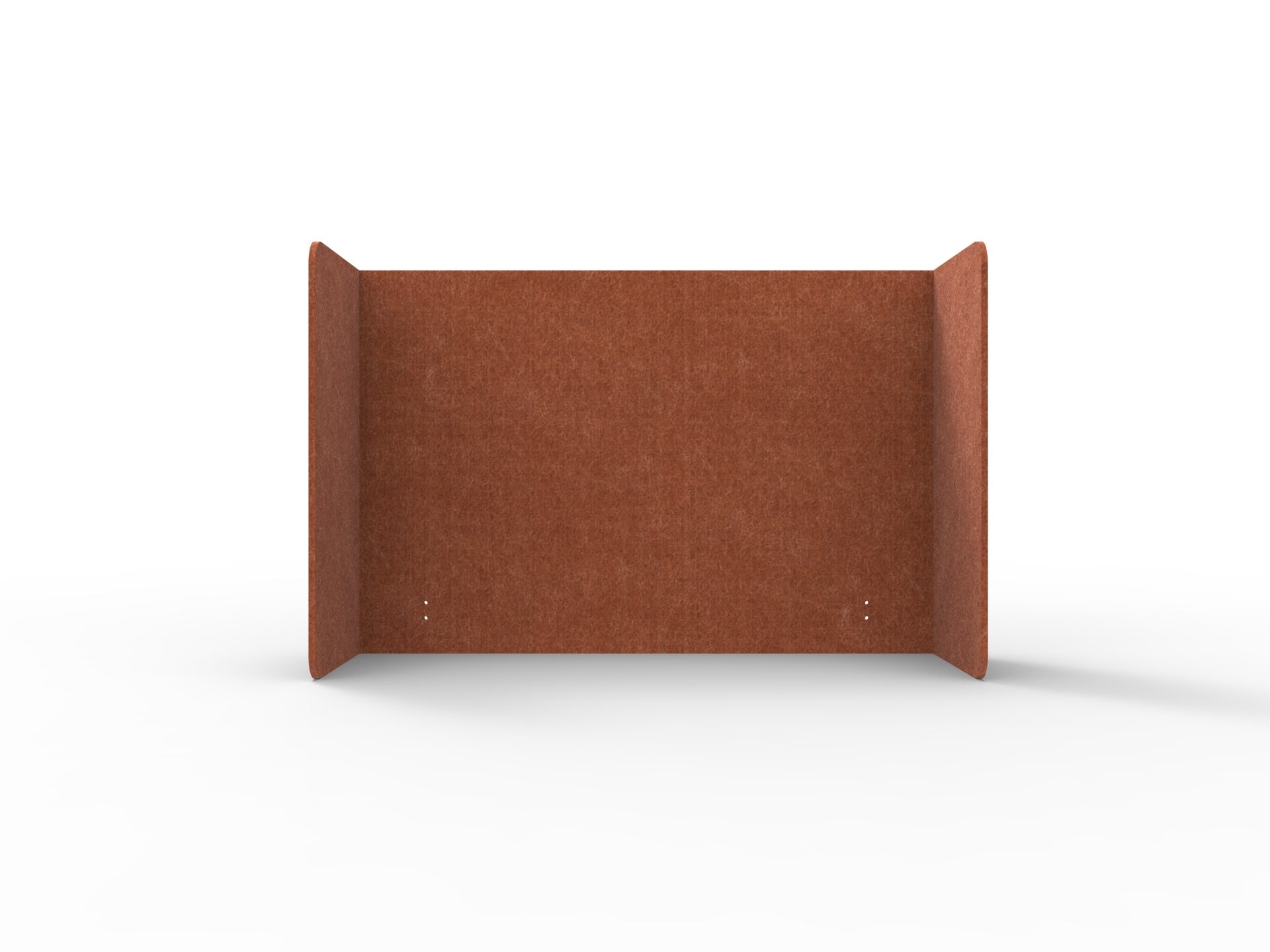 Acouline Double End Wrap Screen - Single Piece - 90 Deg. Cut 2000mm W x 800mm H 24mm Ember | Office Furniture Designs