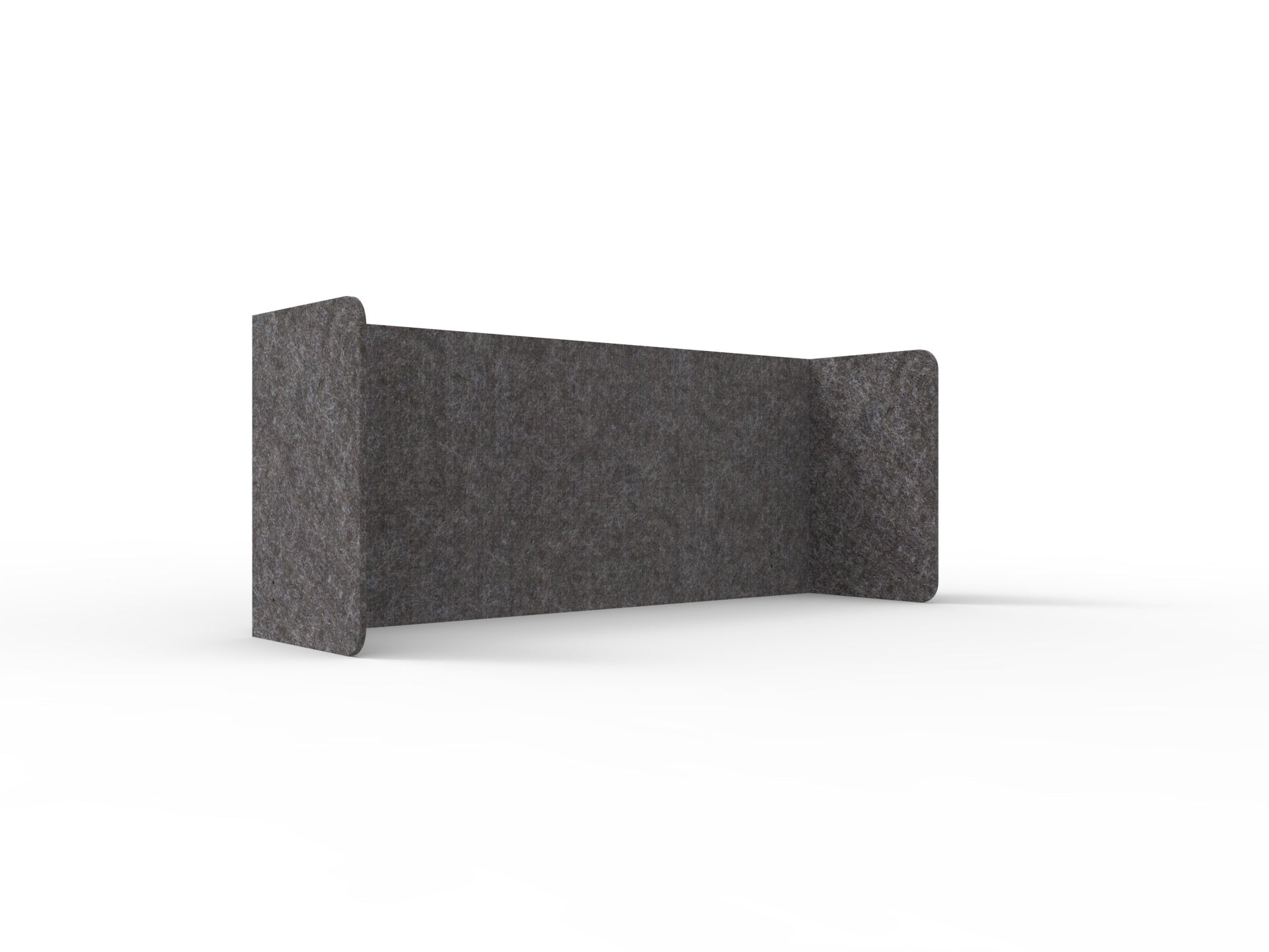 Acouline Double End Wrap Screen - Single Piece - 90 Deg. Cut 2300mm W x 600mm H 12mm Char | Office Furniture Designs