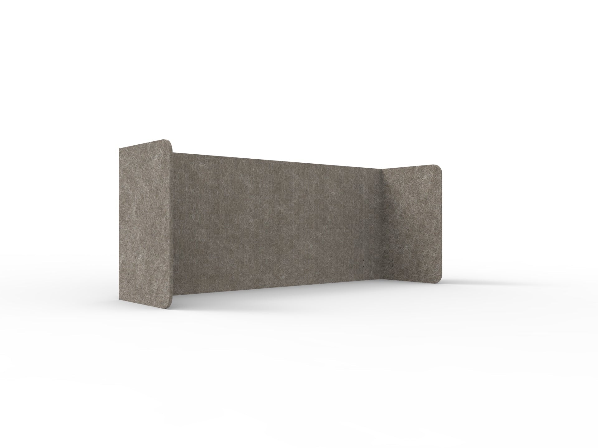 Acouline Double End Wrap Screen - Single Piece - 90 Deg. Cut 2300mm W x 600mm H 12mm Drift | Office Furniture Designs