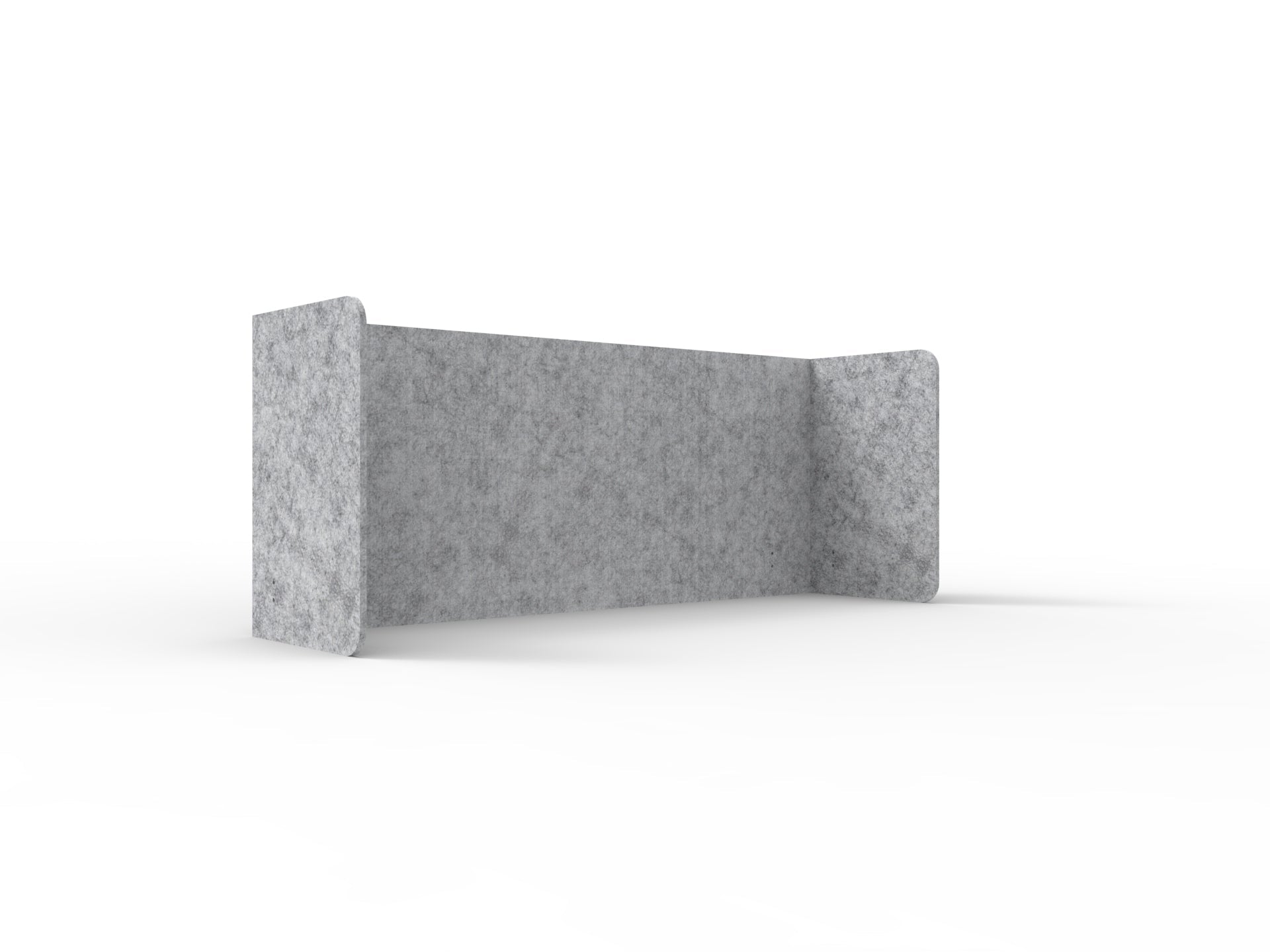 Acouline Double End Wrap Screen - Single Piece - 90 Deg. Cut 2300mm W x 600mm H 12mm Flint | Office Furniture Designs