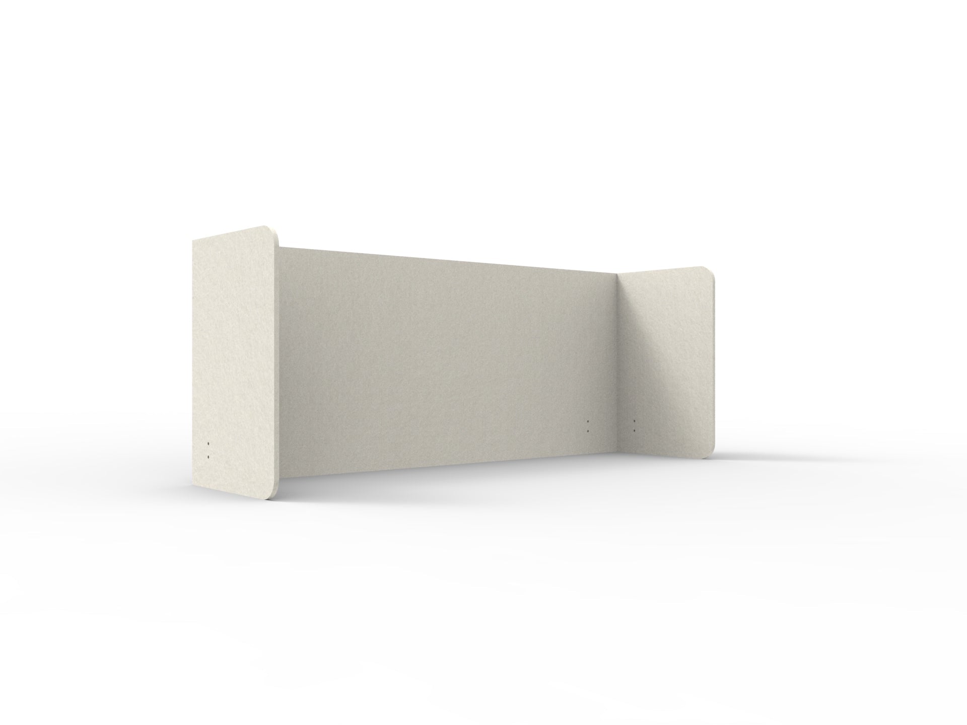 Acouline Double End Wrap Screen - Single Piece - 90 Deg. Cut 2300mm W x 600mm H 12mm Frost | Office Furniture Designs