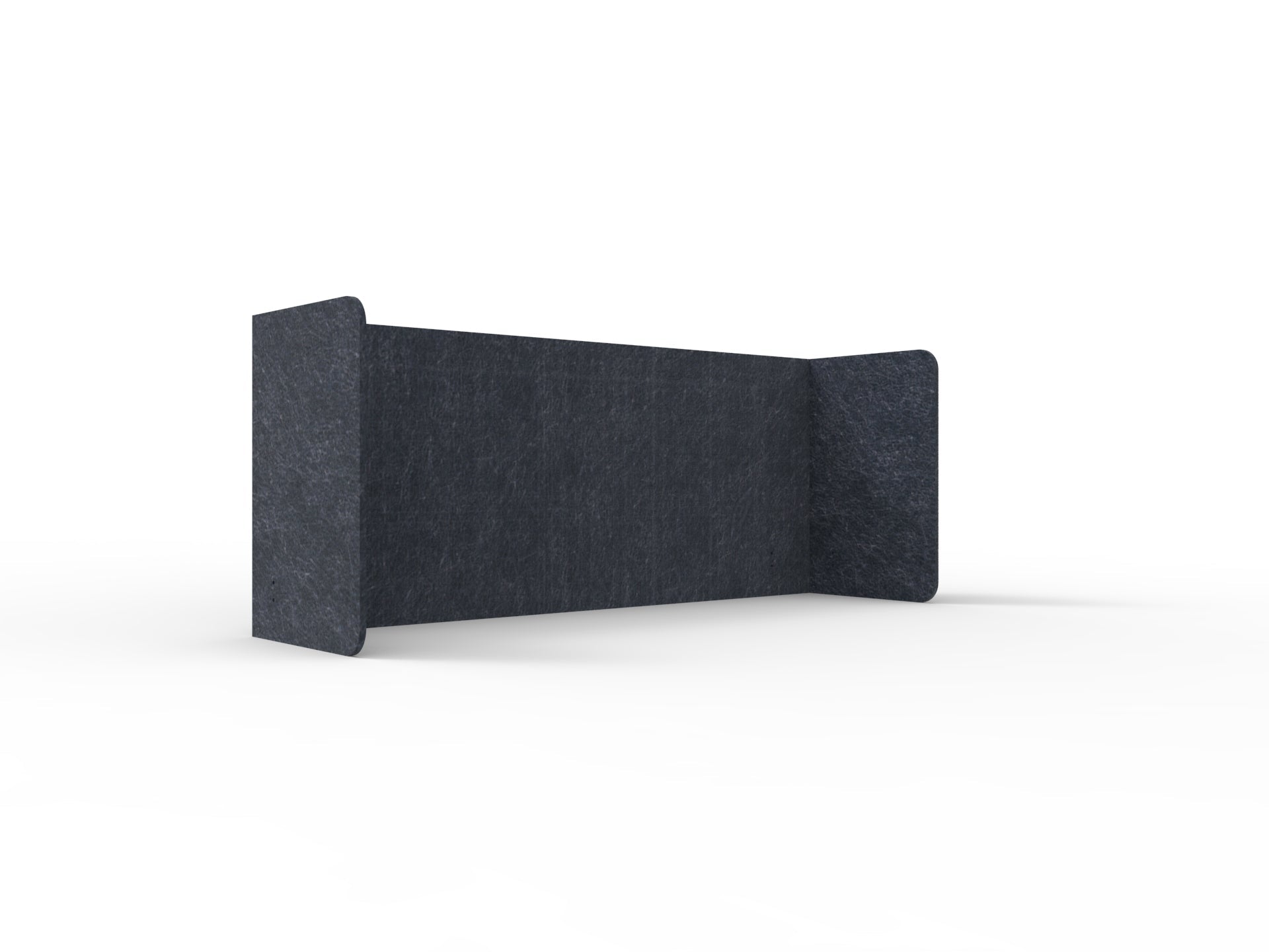 Acouline Double End Wrap Screen - Single Piece - 90 Deg. Cut 2300mm W x 600mm H 12mm Lake | Office Furniture Designs