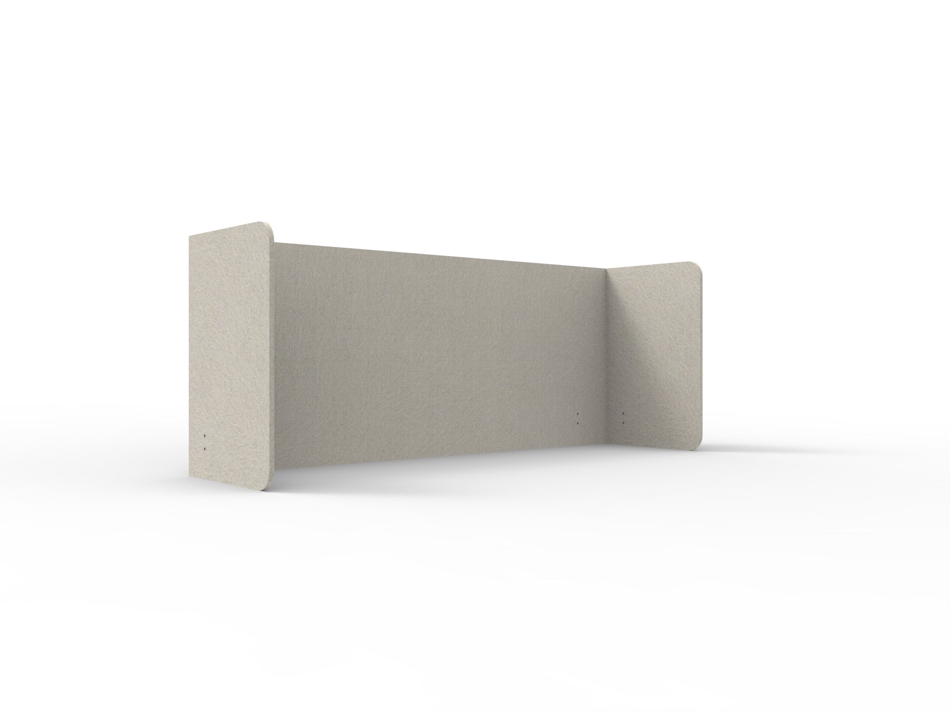 Acouline Double End Wrap Screen - Single Piece - 90 Deg. Cut 2300mm W x 600mm H 12mm Mist | Office Furniture Designs
