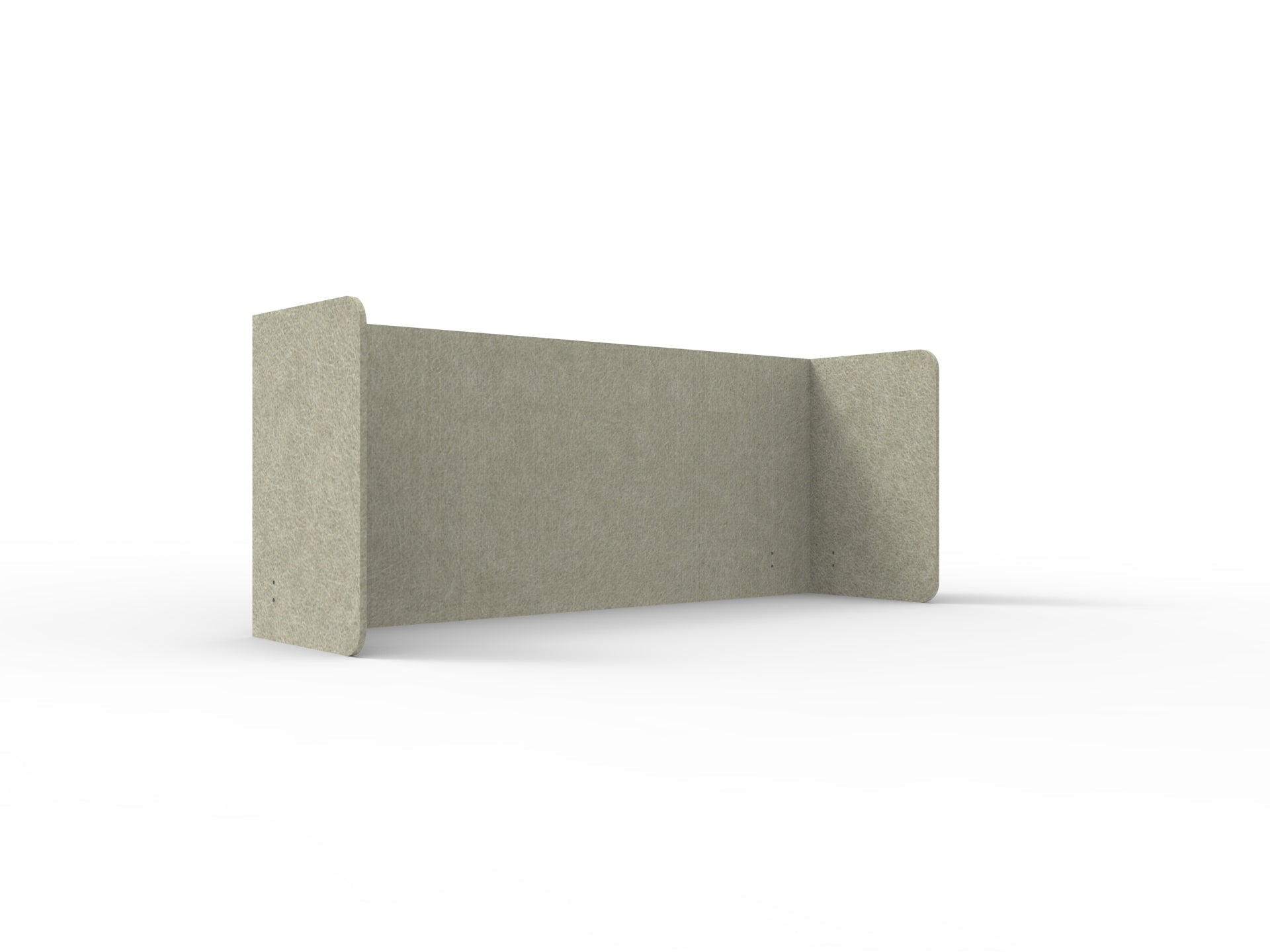 Acouline Double End Wrap Screen - Single Piece - 90 Deg. Cut 2300mm W x 600mm H 12mm Moss | Office Furniture Designs