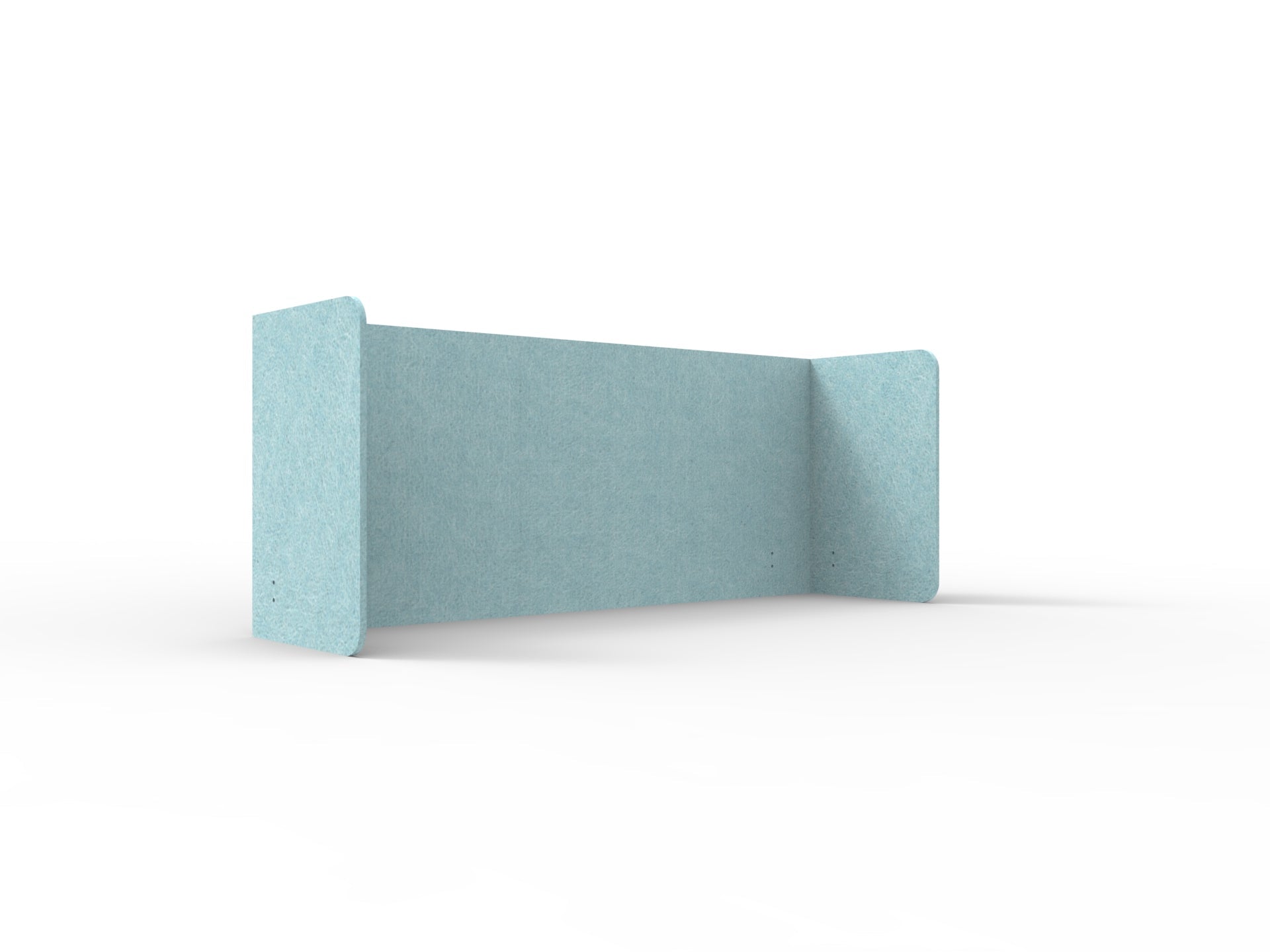 Acouline Double End Wrap Screen - Single Piece - 90 Deg. Cut 2300mm W x 600mm H 12mm Stream | Office Furniture Designs