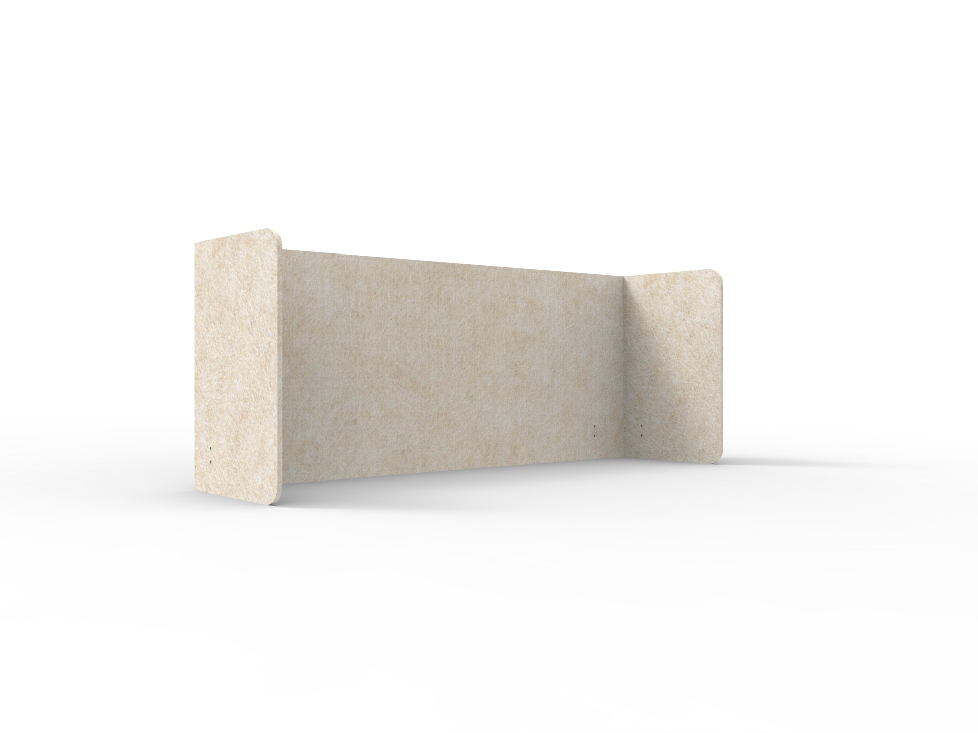 Acouline Double End Wrap Screen - Single Piece - 90 Deg. Cut 2300mm W x 600mm H 12mm Truffle | Office Furniture Designs