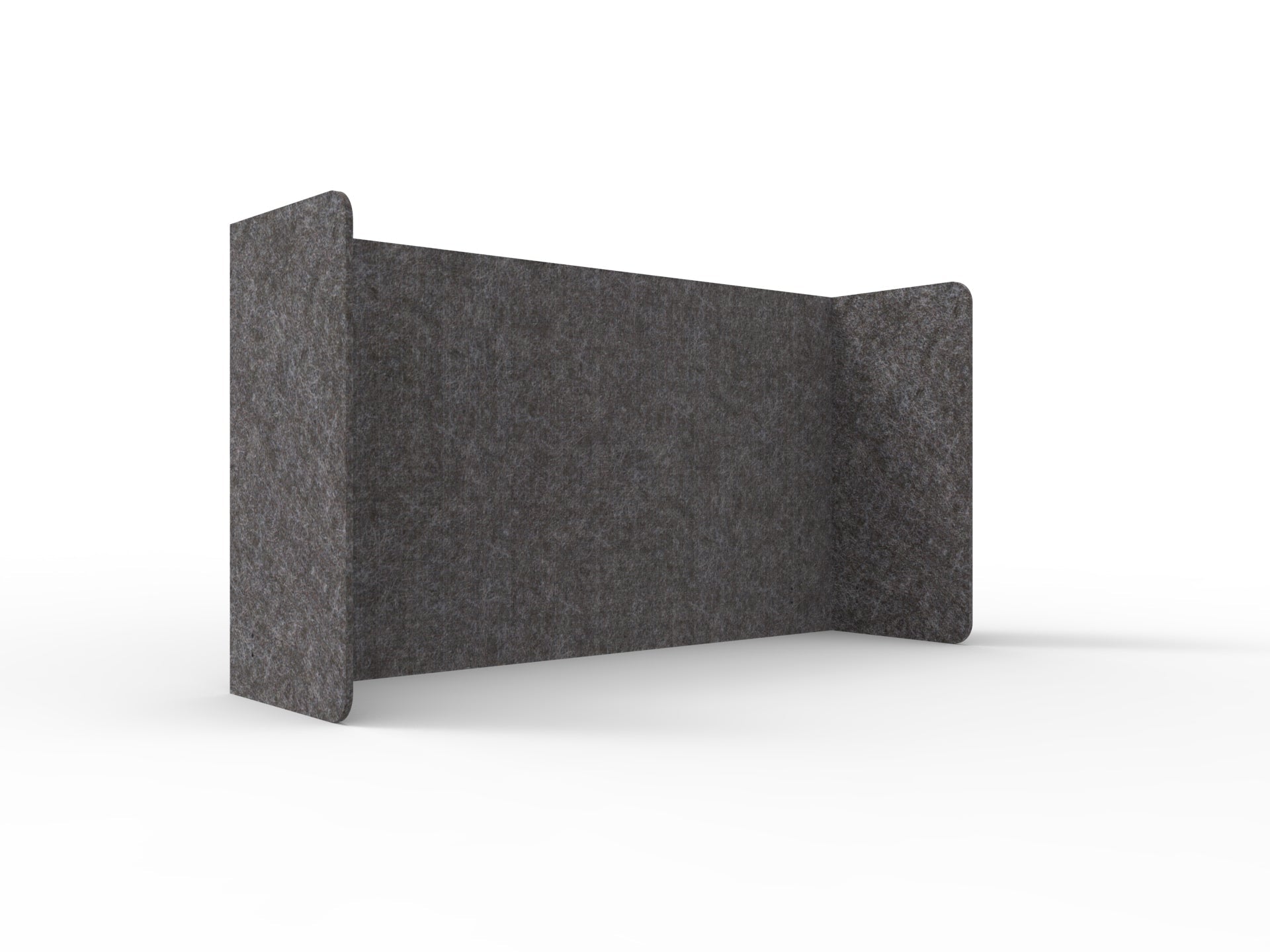 Acouline Double End Wrap Screen - Single Piece - 90 Deg. Cut 2300mm W x 800mm H 12mm Char | Office Furniture Designs