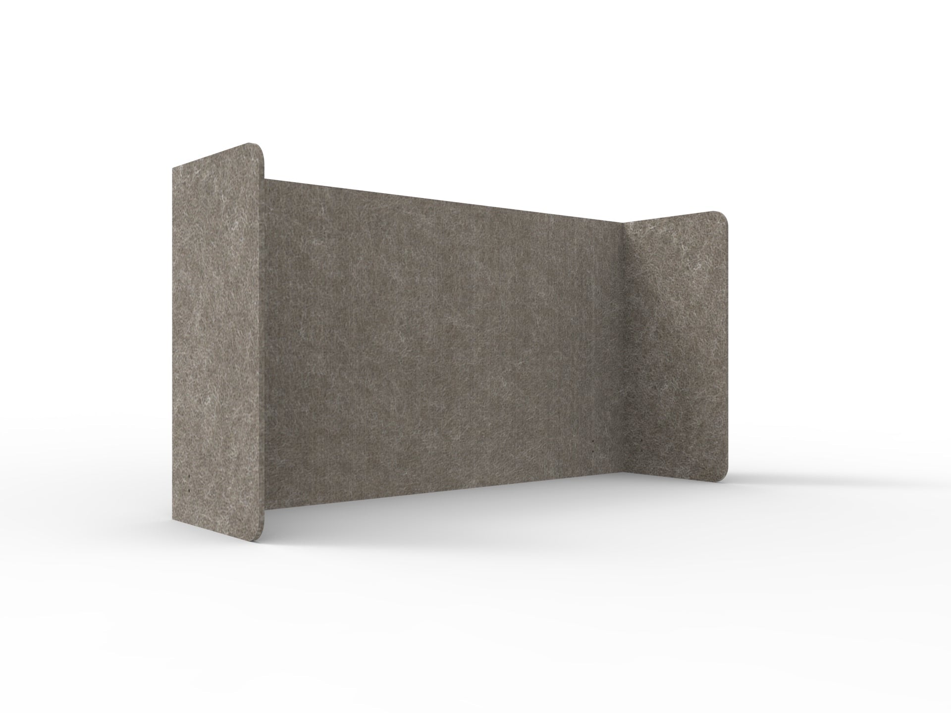 Acouline Double End Wrap Screen - Single Piece - 90 Deg. Cut 2300mm W x 800mm H 12mm Drift | Office Furniture Designs