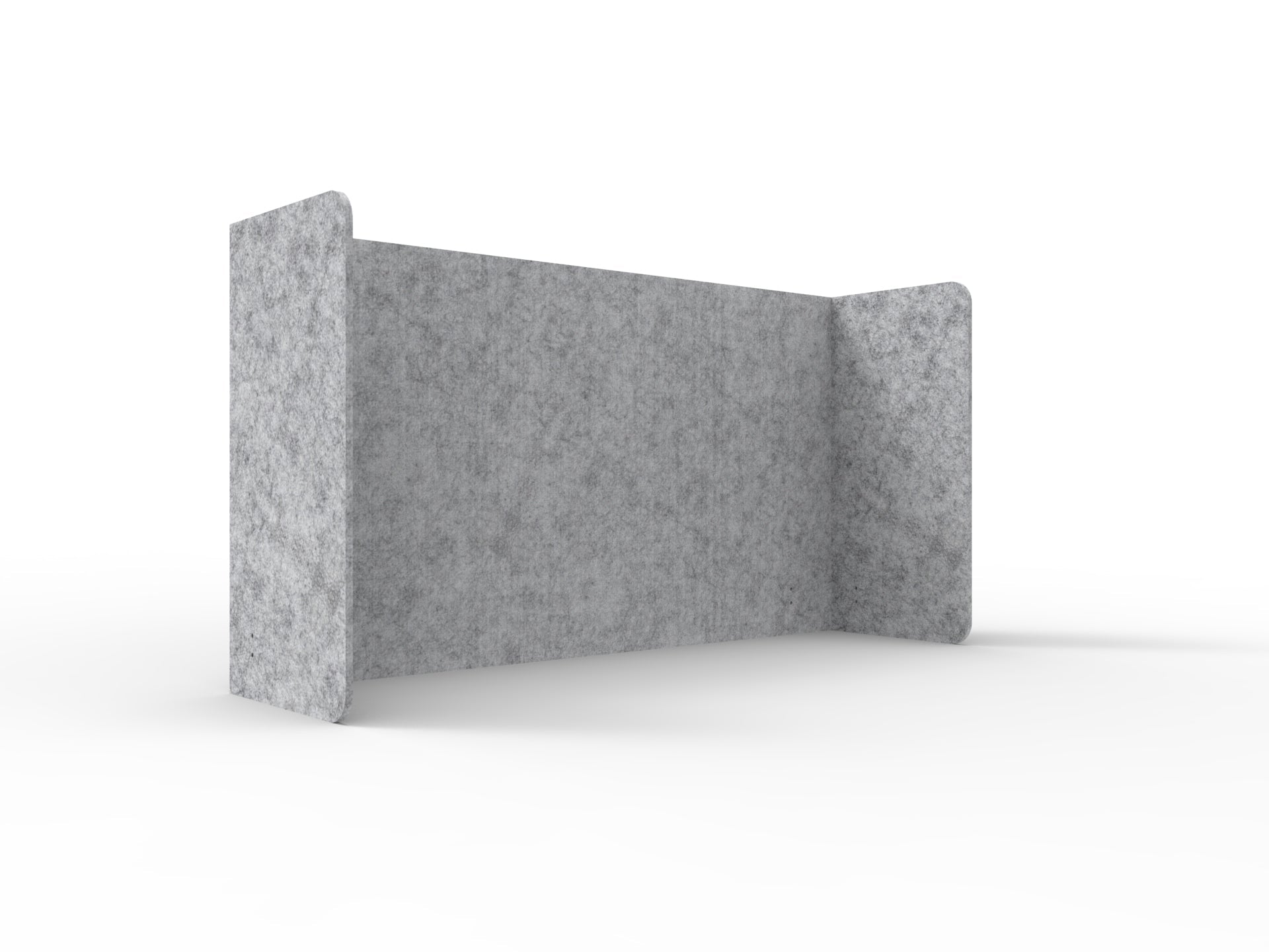 Acouline Double End Wrap Screen - Single Piece - 90 Deg. Cut 2300mm W x 800mm H 12mm Flint | Office Furniture Designs