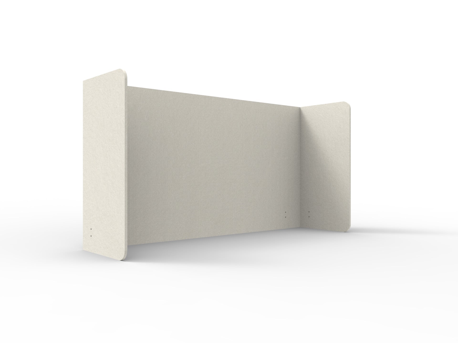 Acouline Double End Wrap Screen - Single Piece - 90 Deg. Cut 2300mm W x 800mm H 12mm Frost | Office Furniture Designs